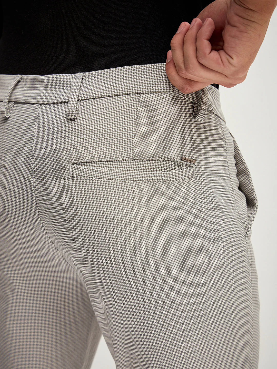 Men Grey 4 Way Stretch Formal Trouser - Image 6