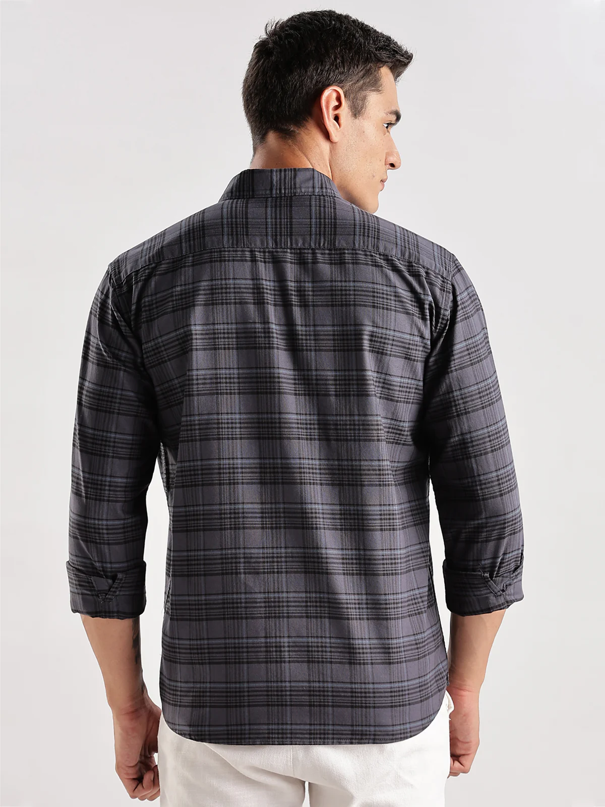 Men Grey Casual Shirt - Image 3