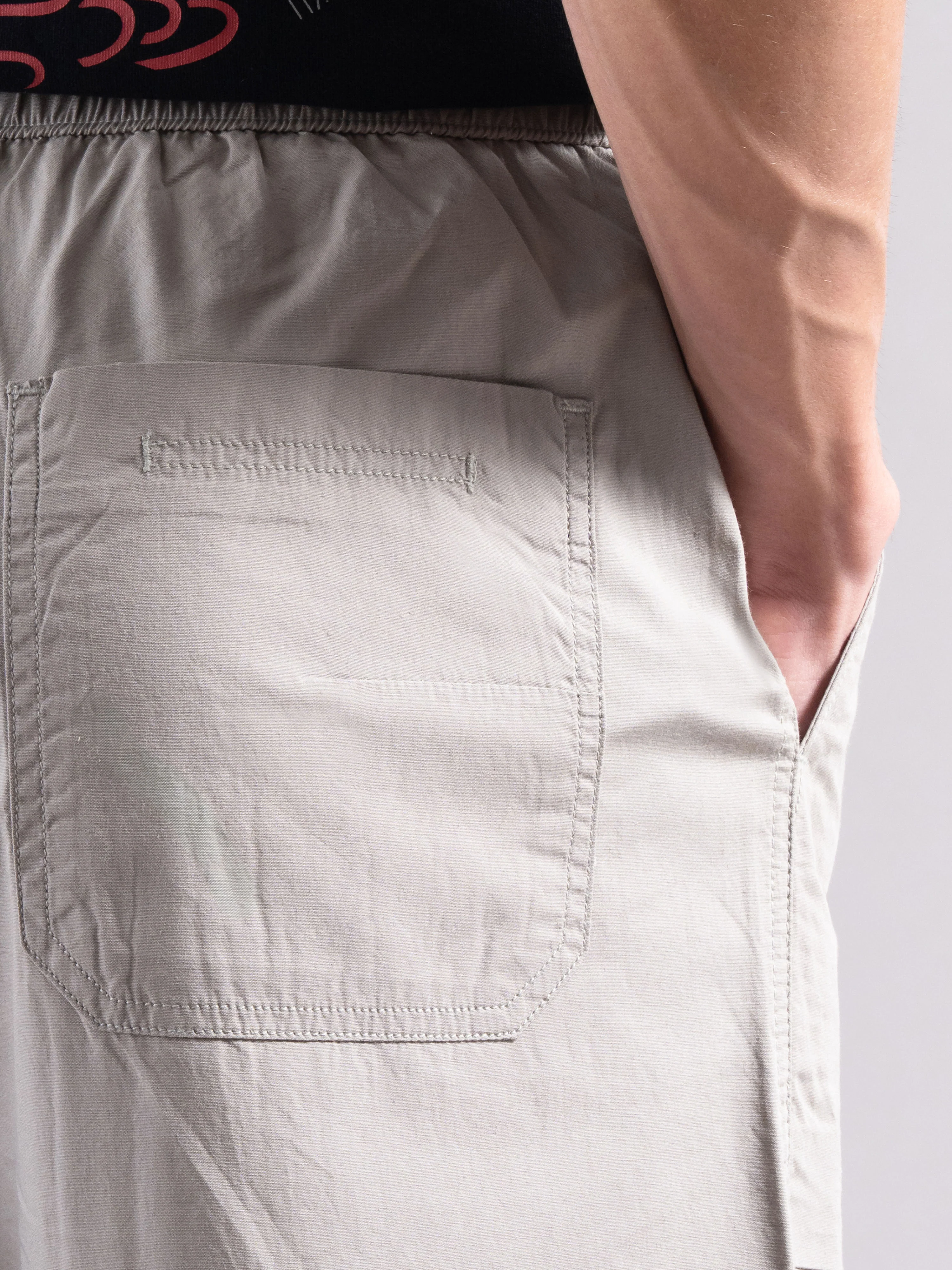 Men Grey Buckle Waist Trousers - Image 5