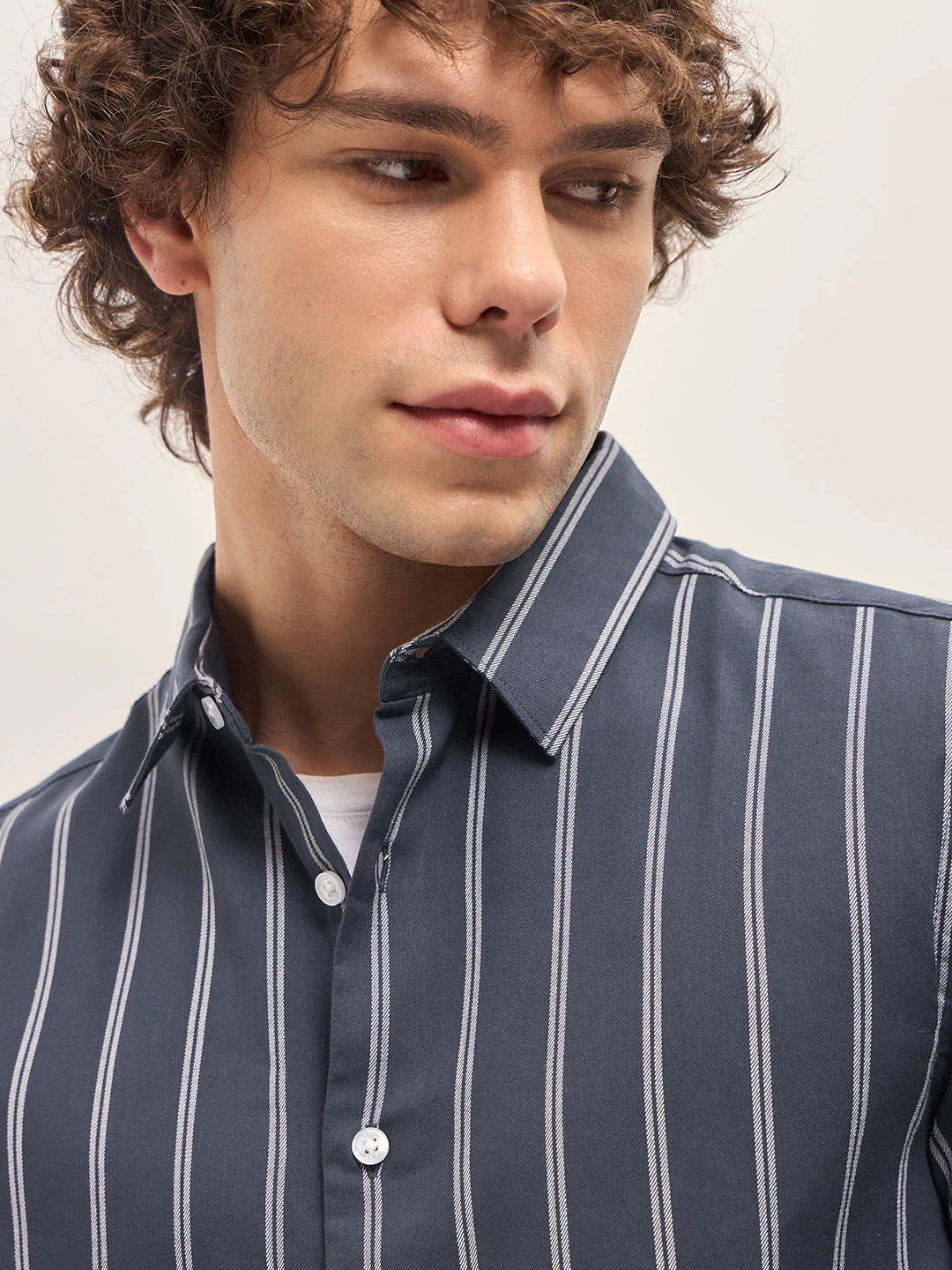 Men Grey Casual Shirt - Image 5