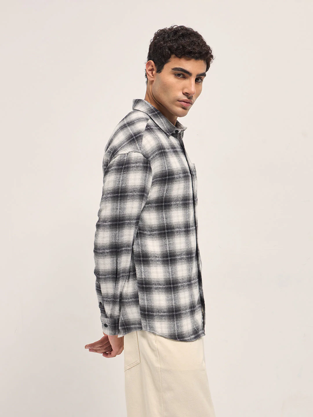 Men Grey Casual Shirt - Image 3