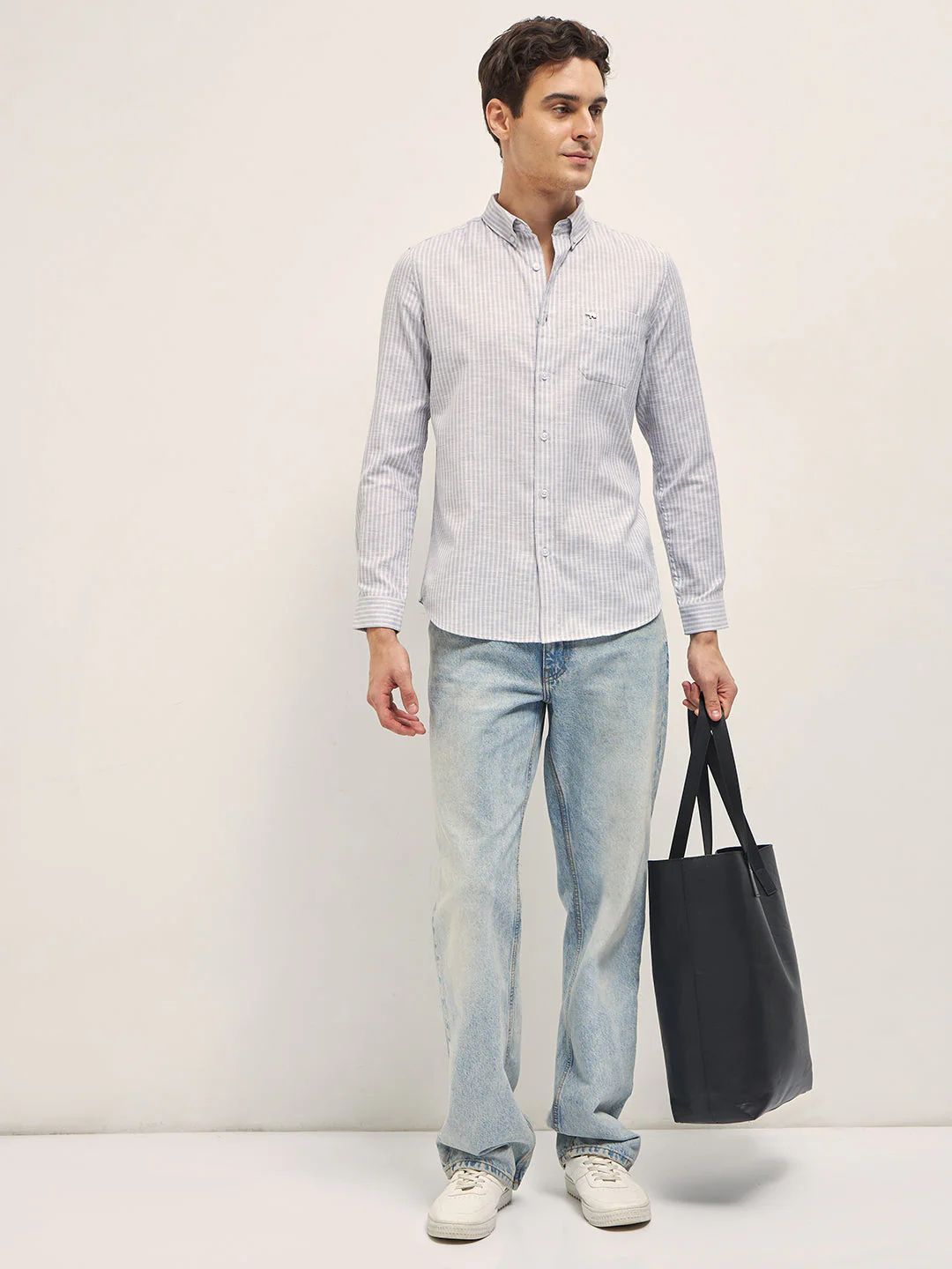 Men Grey Casual Shirt - Image 4