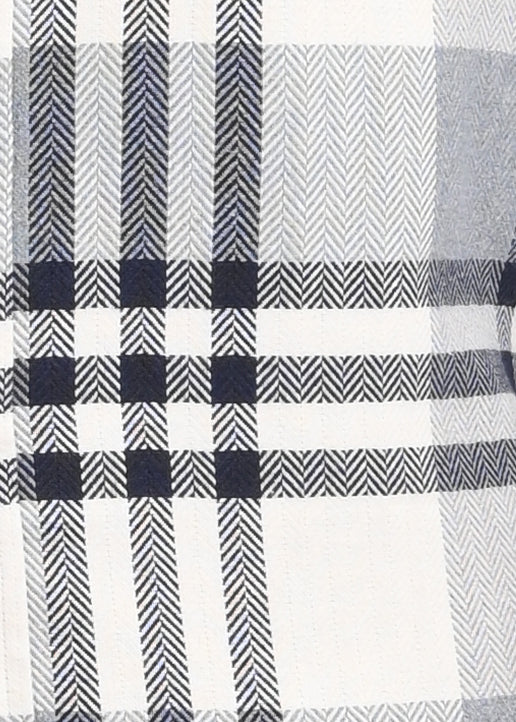 Men Grey Classic Bold Checked Shirt - Image 7