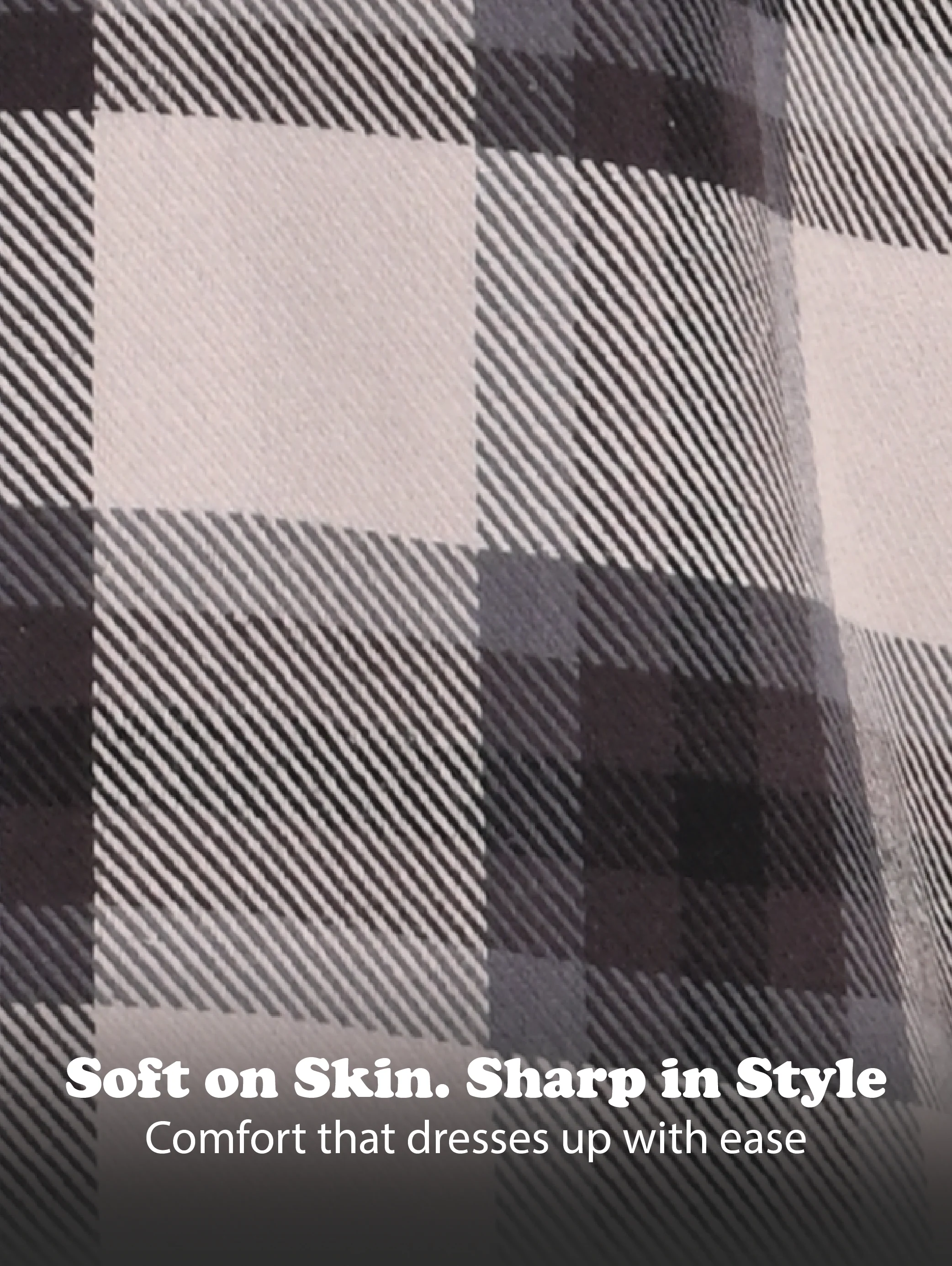 Men Grey Classic Checked Shirt - Image 13
