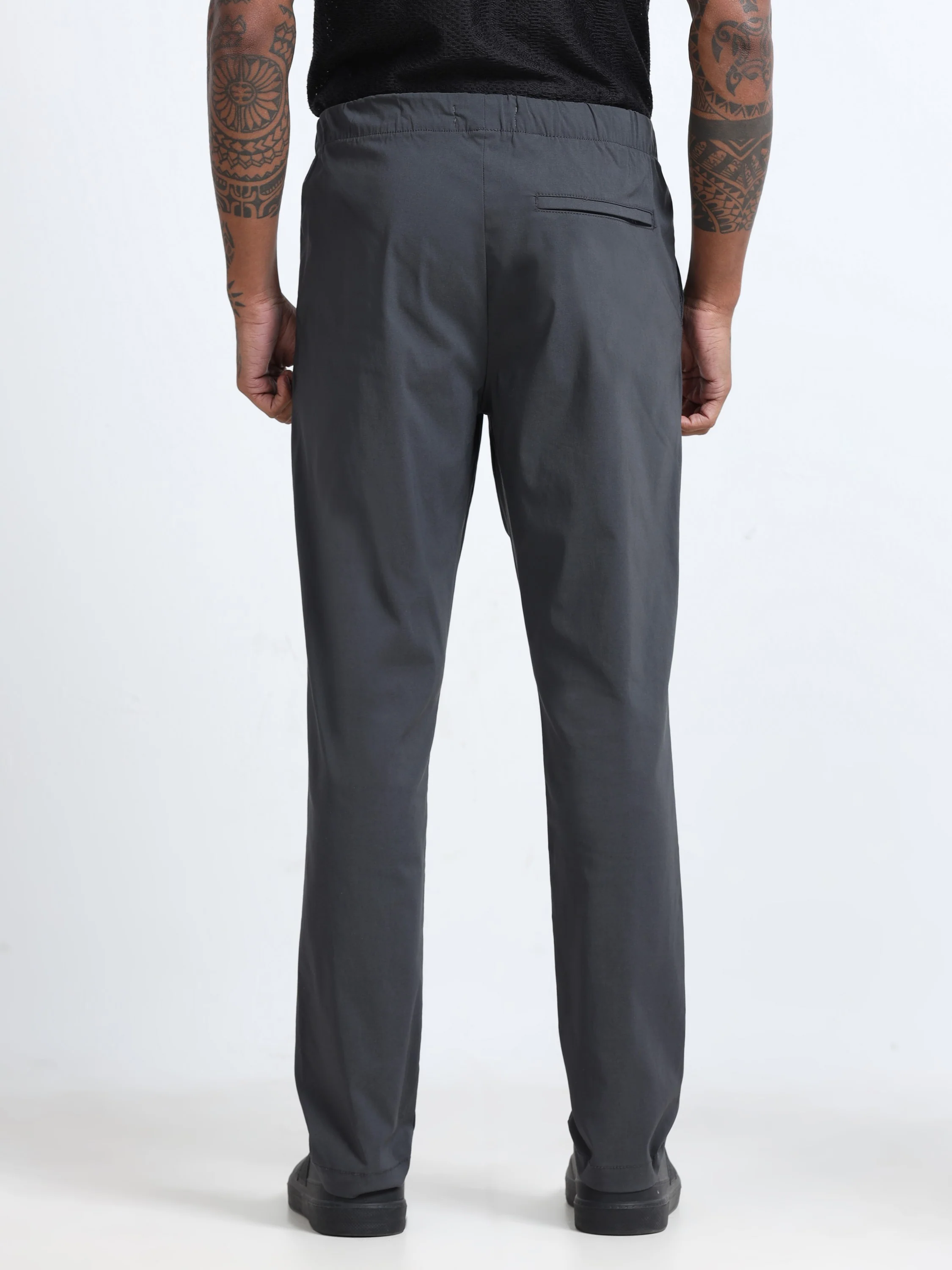 Men Grey Parachute Pants - Image 4