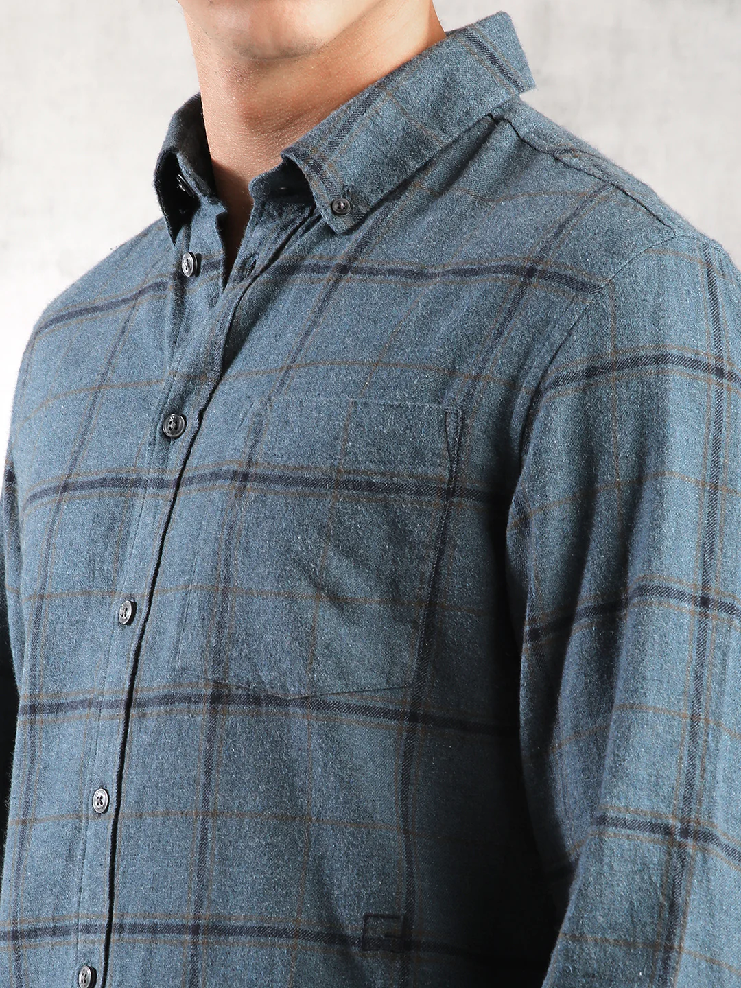 Men Grey Comfort Fit Shirt - Image 5