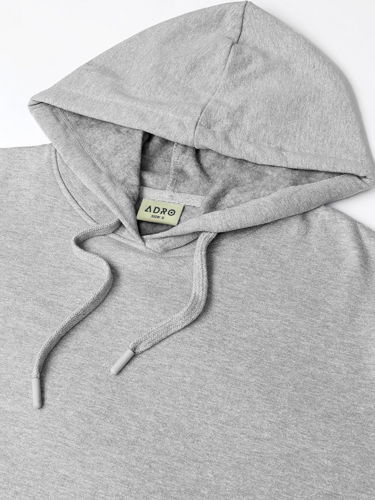 Men Grey Cotton Fleece Hoodie - Image 5