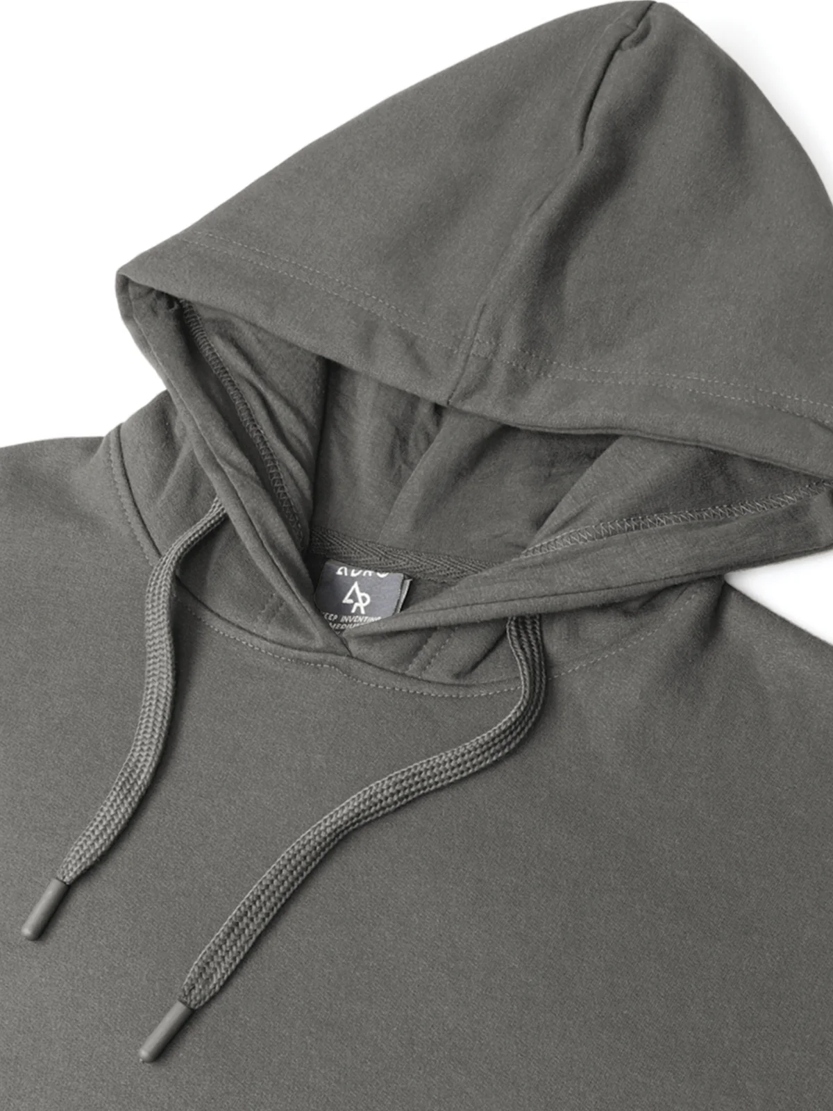 Men Grey Cotton Fleece Hoodie - Image 5