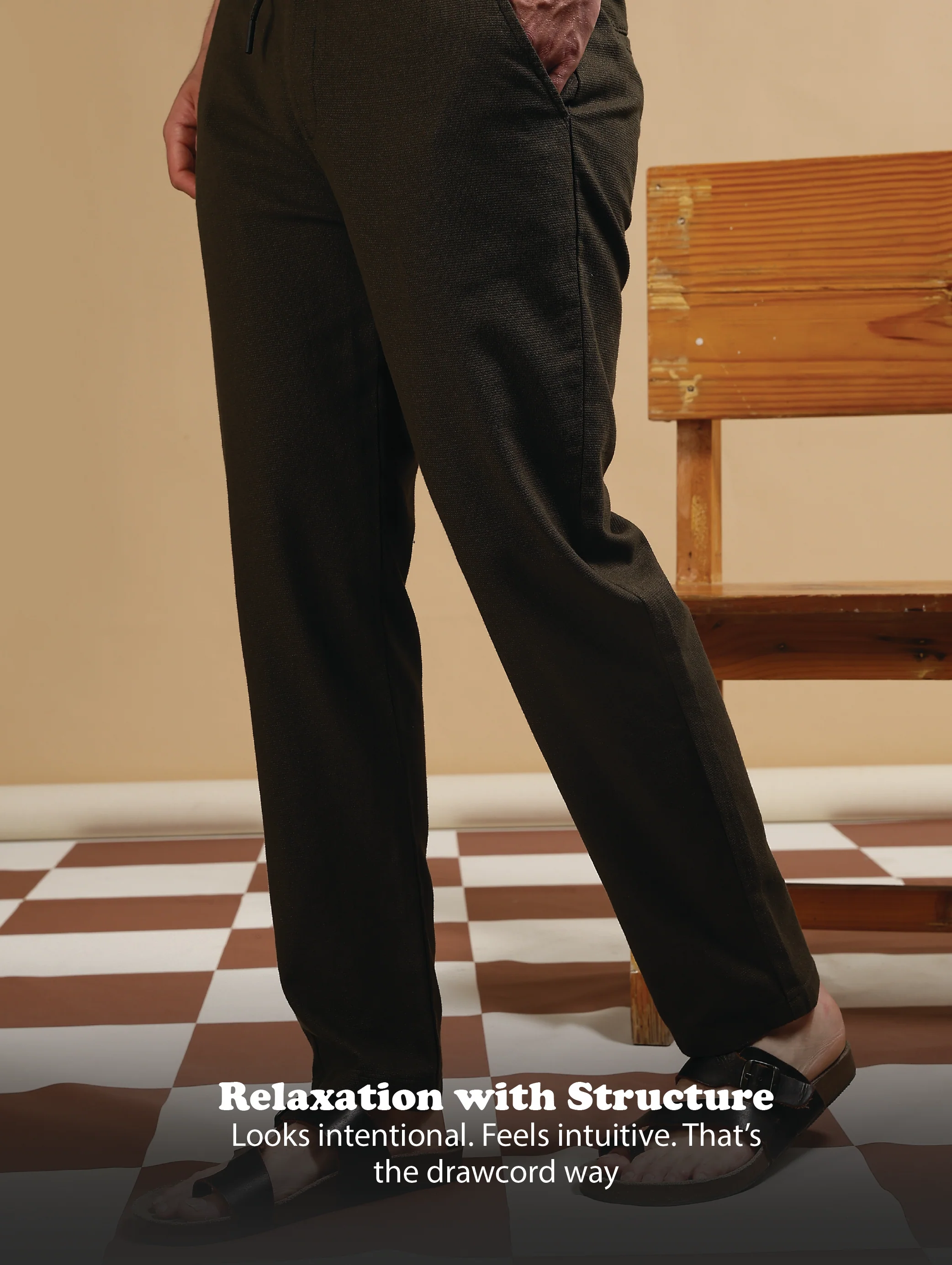 Men Grey Cotton Loose Fit Drawcord Pants - Image 14