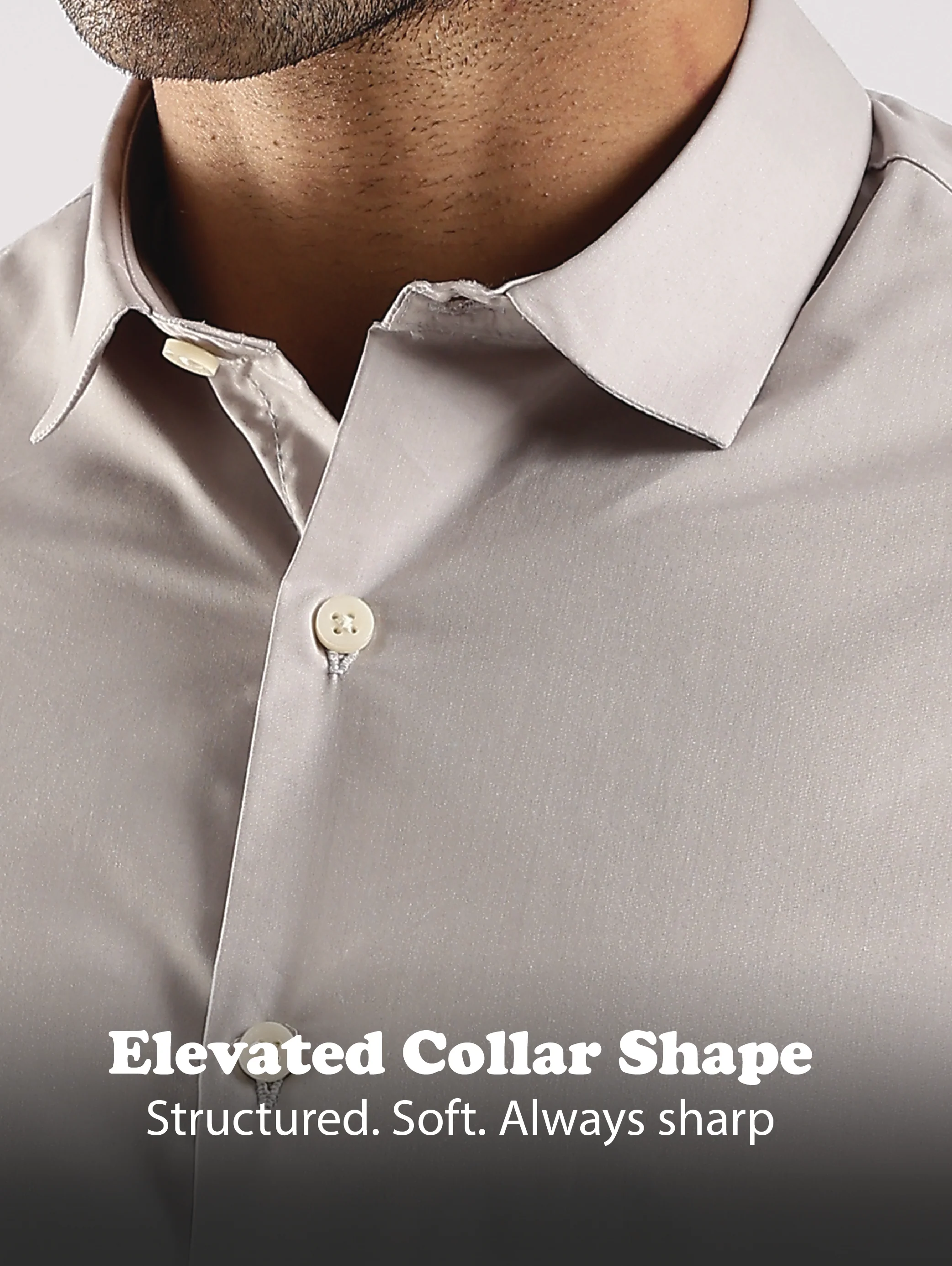 Men Grey Cotton Slim Fit Shirt - Image 11