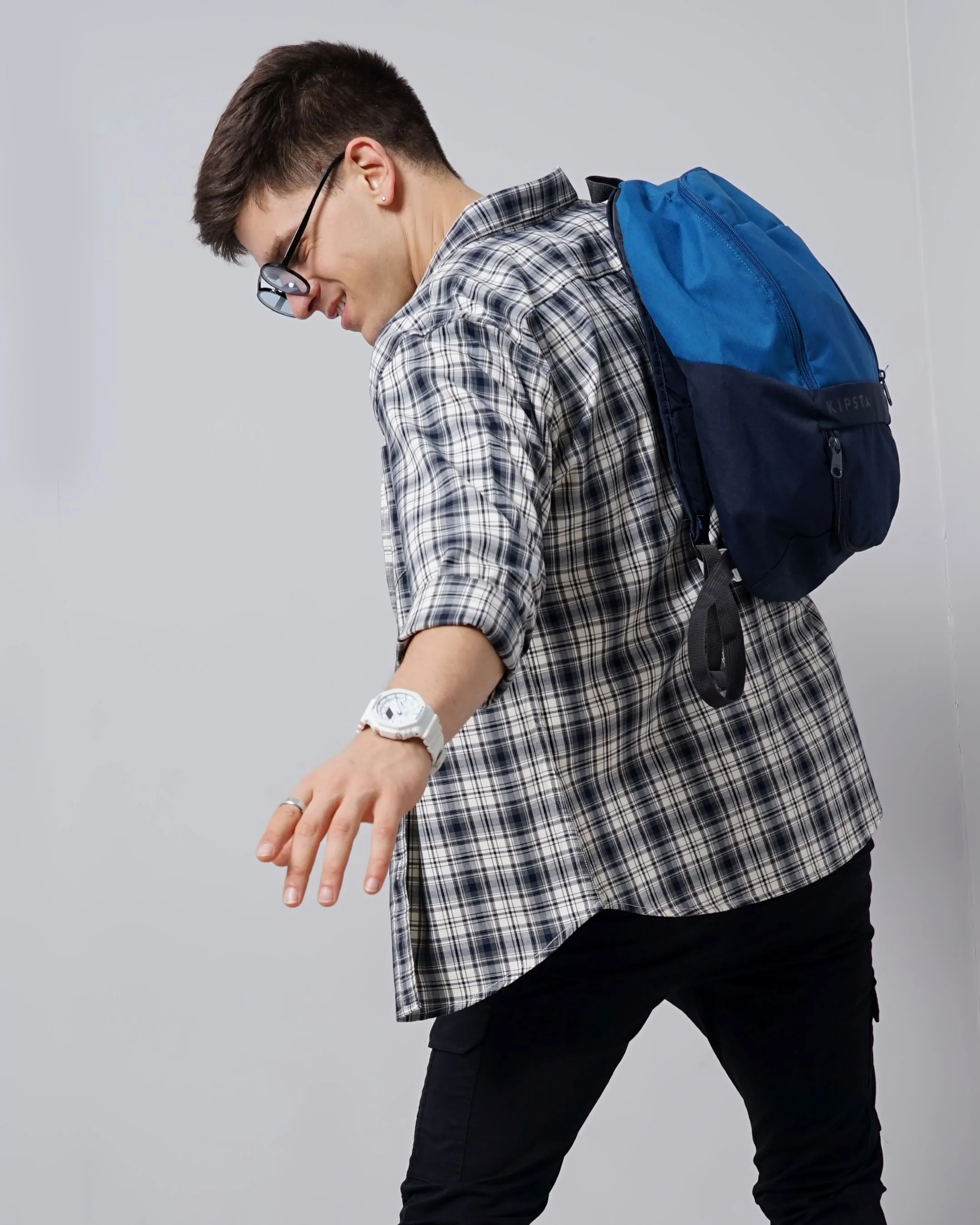 Men Grey Cotton Slim Shirt - Image 4