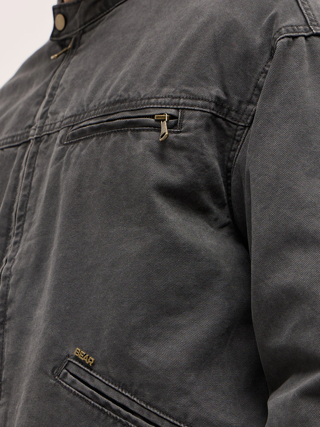 Men Grey Denim Jacket - Image 5