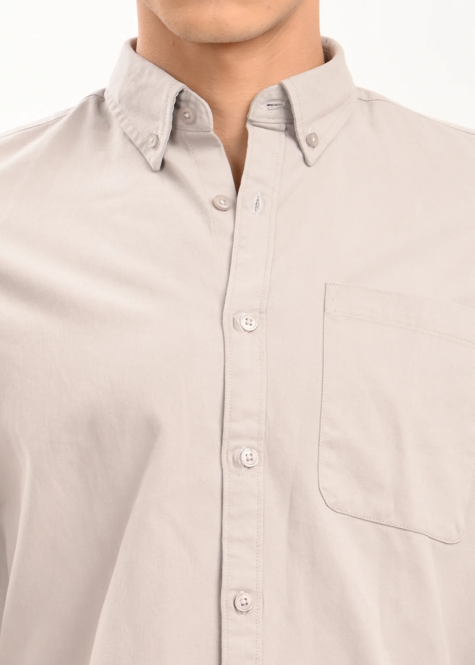 Men Grey Everyday Essential Solid Shirt - Image 5