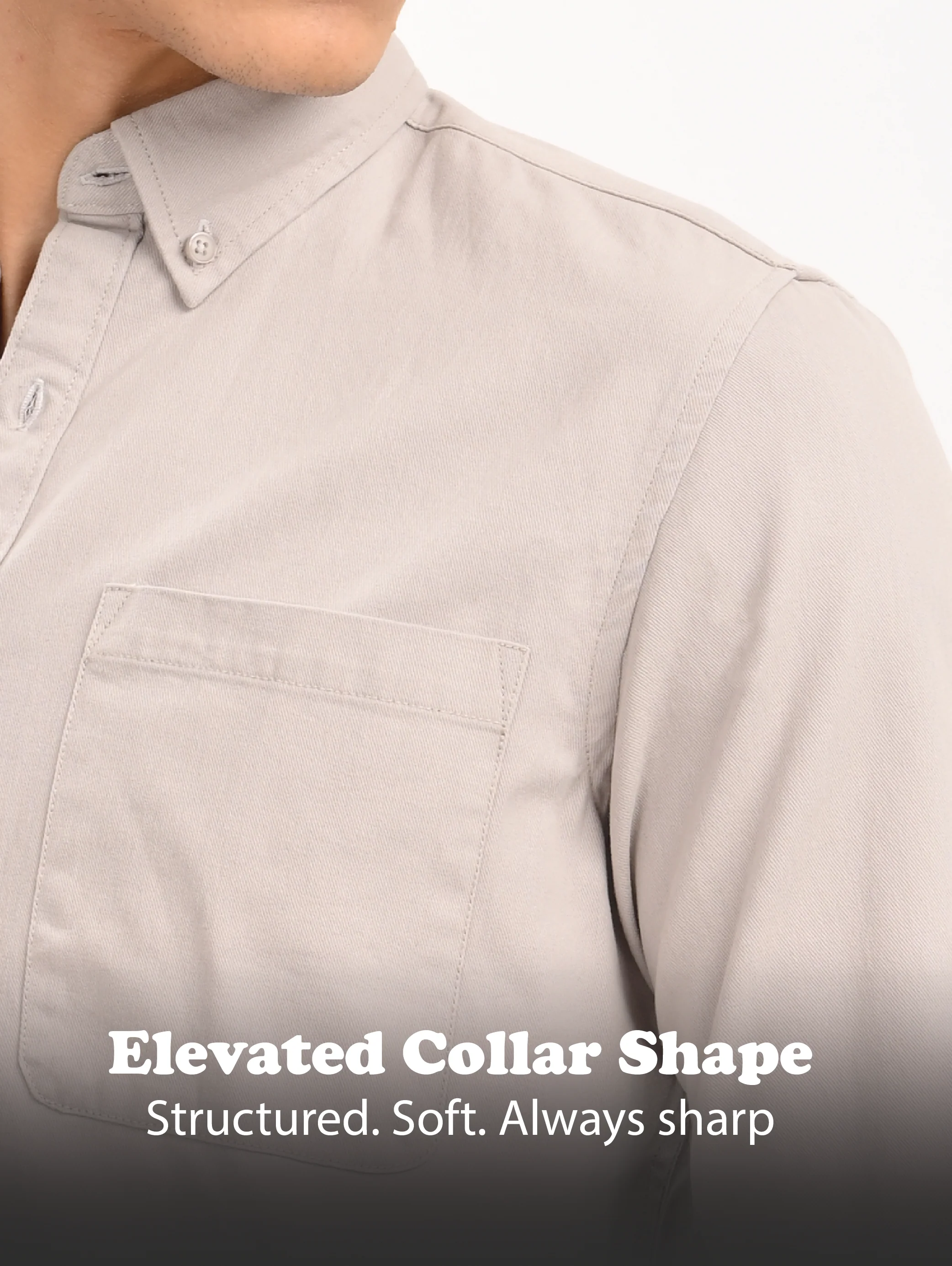 Men Grey Everyday Essential Solid Shirt - Image 8
