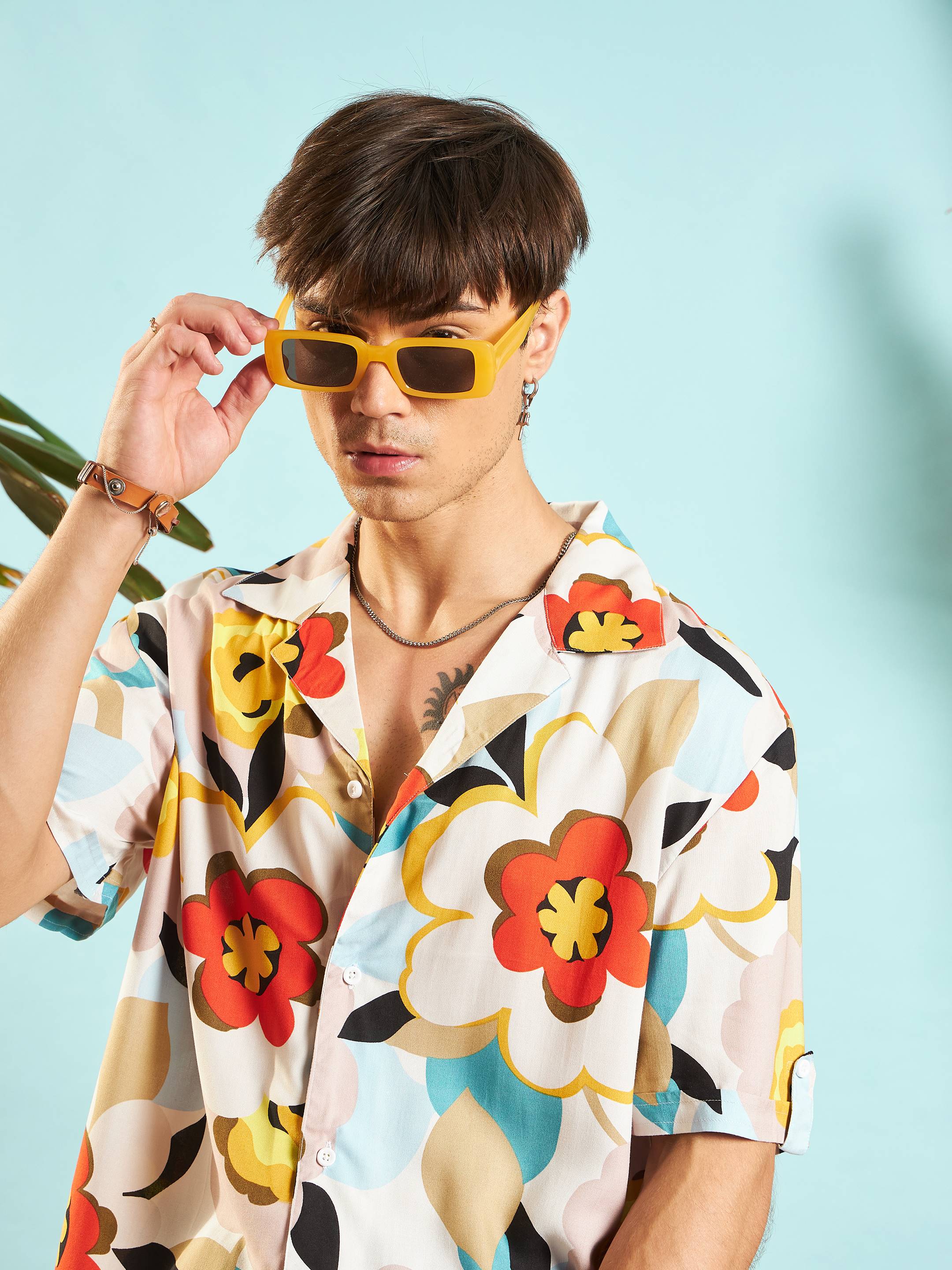 Men Floral Relax Fit Shirt - Image 4