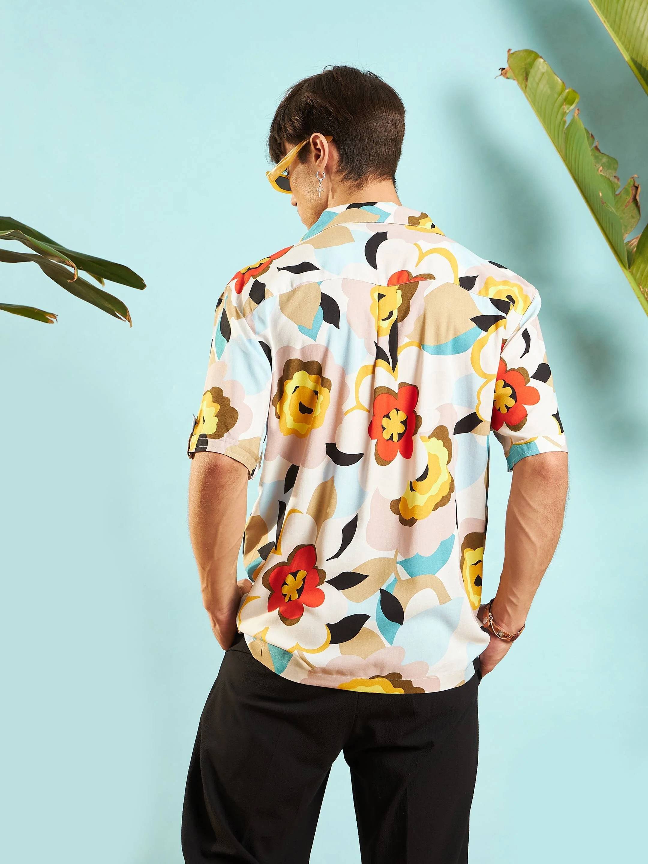 Men Floral Relax Fit Shirt - Image 5