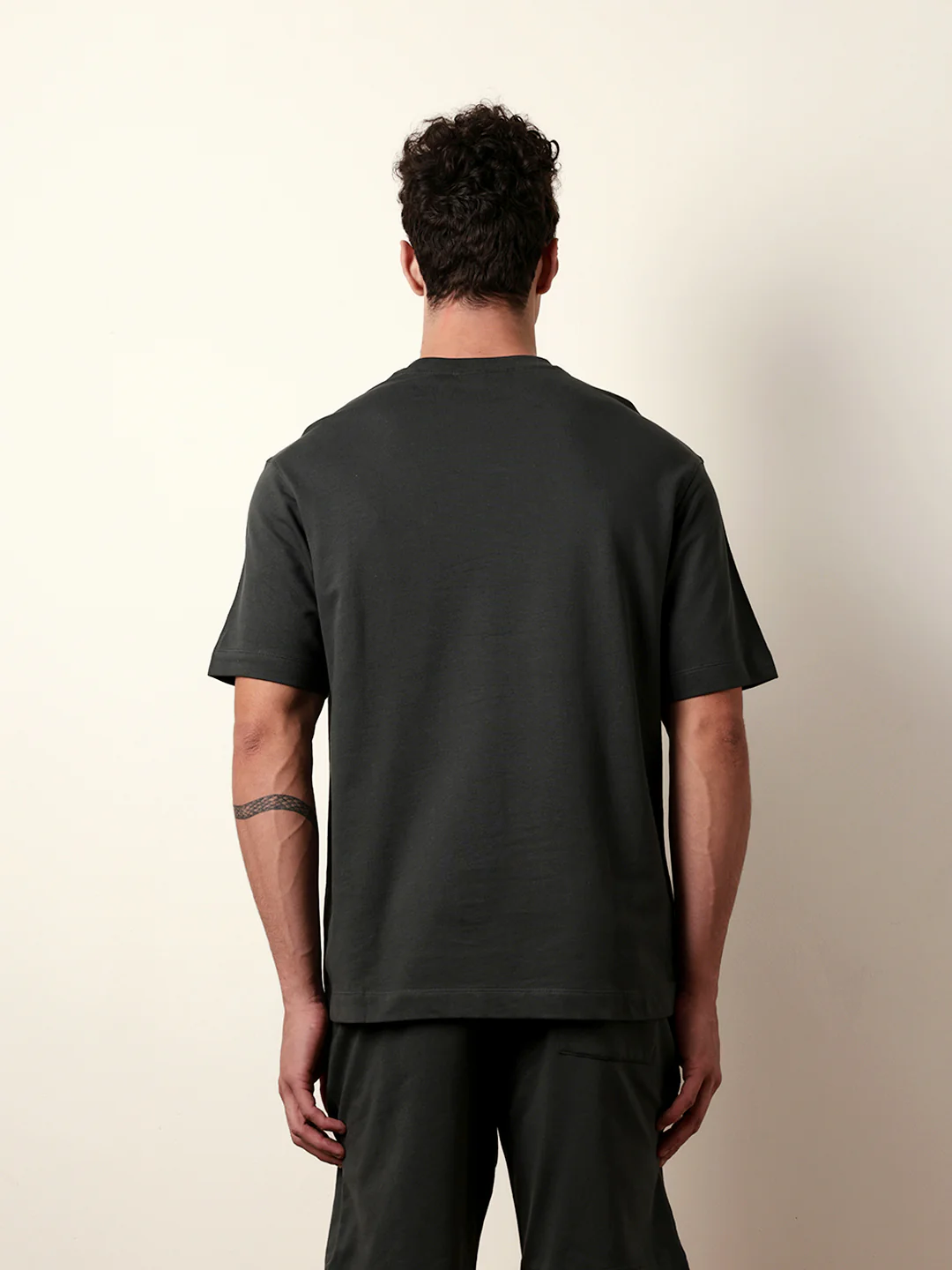 Men Grey Half Sleeve Oversize T-Shirt - Image 7