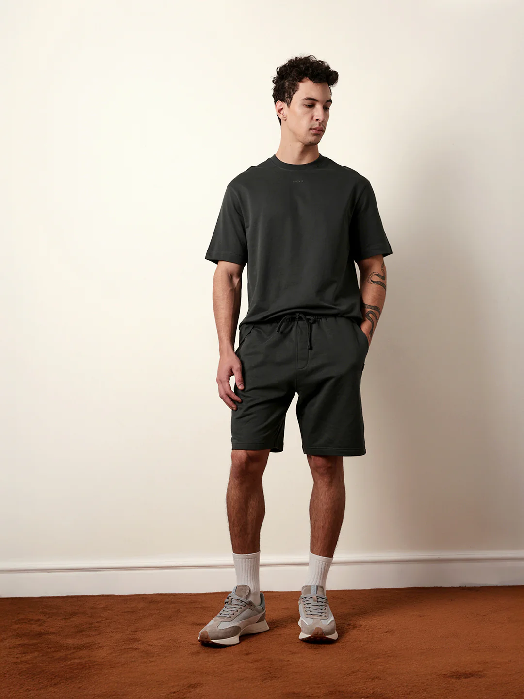 Men Grey Half Sleeve Oversize T-Shirt - Image 8