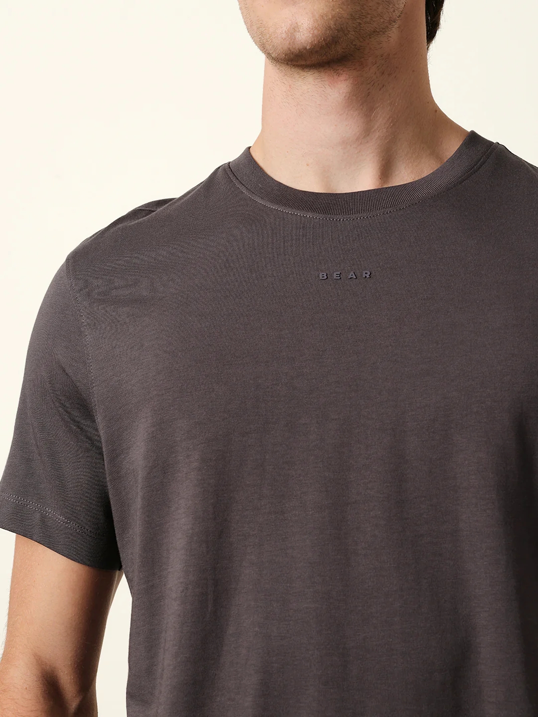 Men Grey Half Sleeve Regular T-Shirt - Image 6