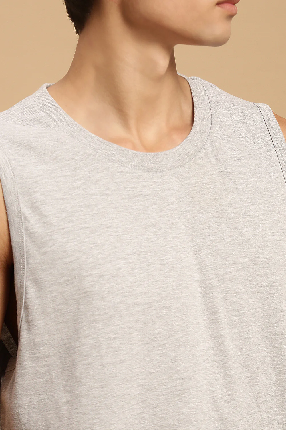Men Grey Half Sleeve T-Shirt - Image 4