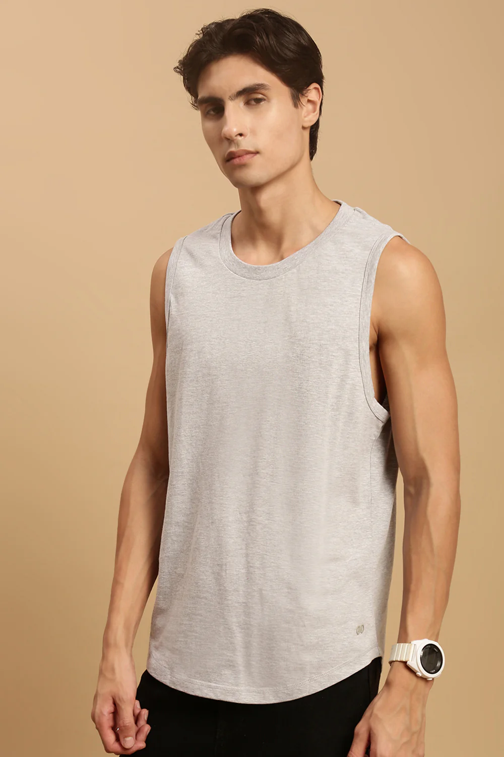 Men Grey Half Sleeve T-Shirt - Image 5