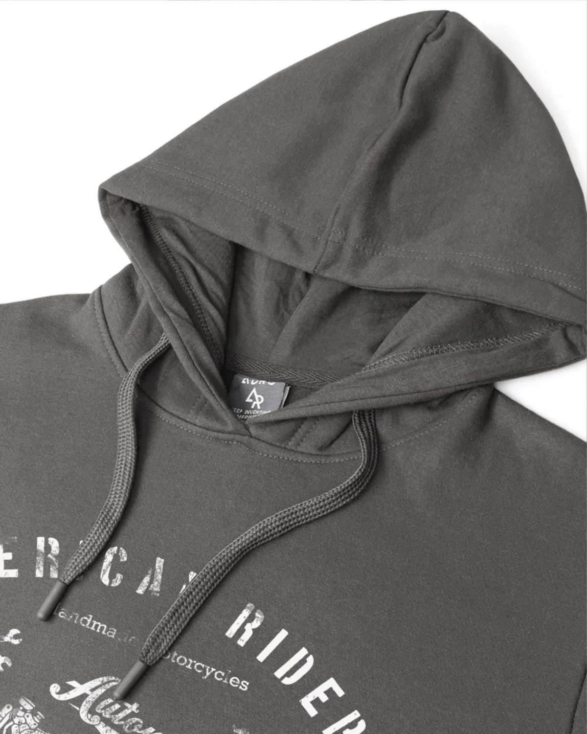Men Grey Printed Hoodie - Image 4