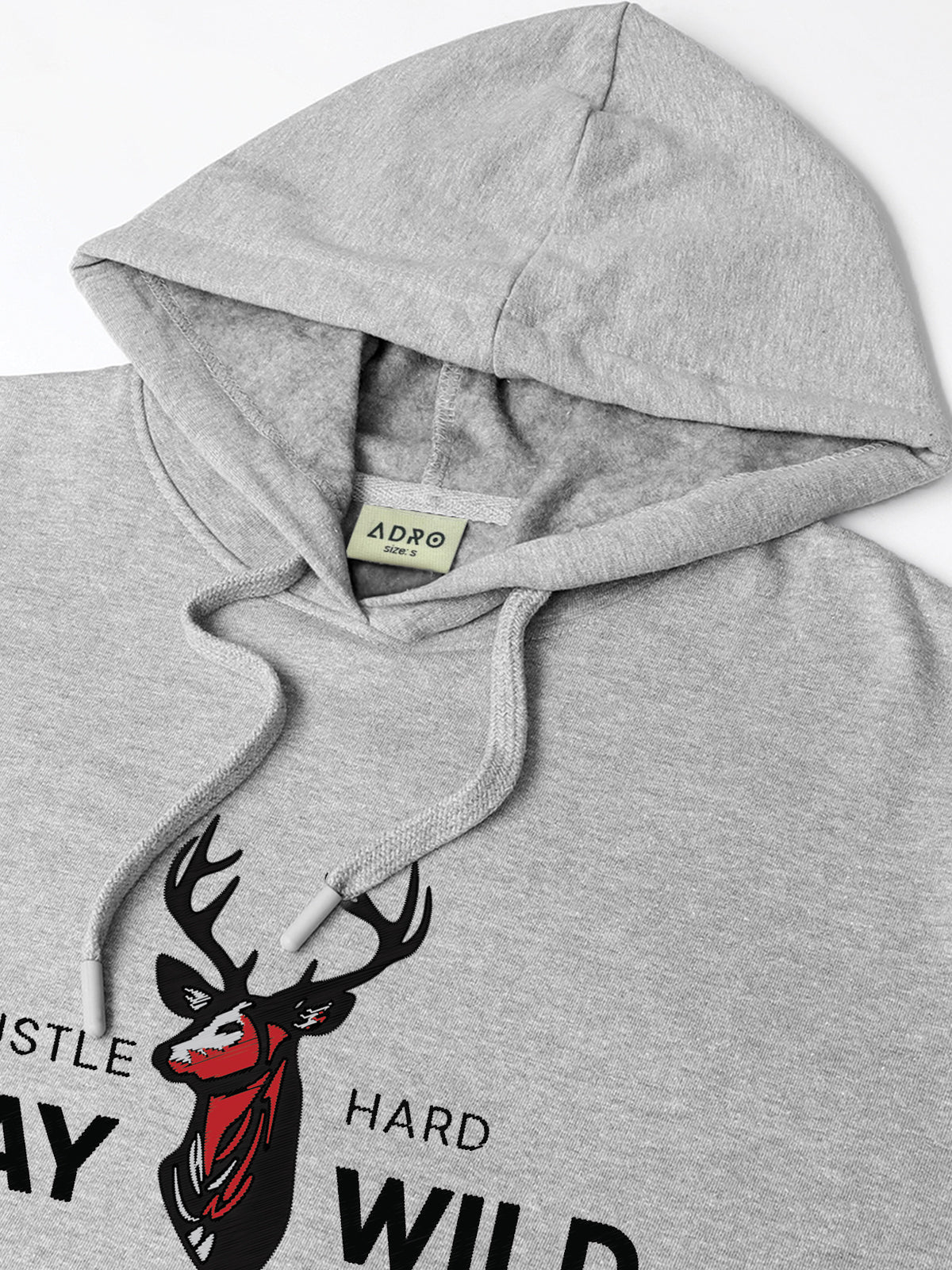Men Grey Printed Hoodie - Image 5