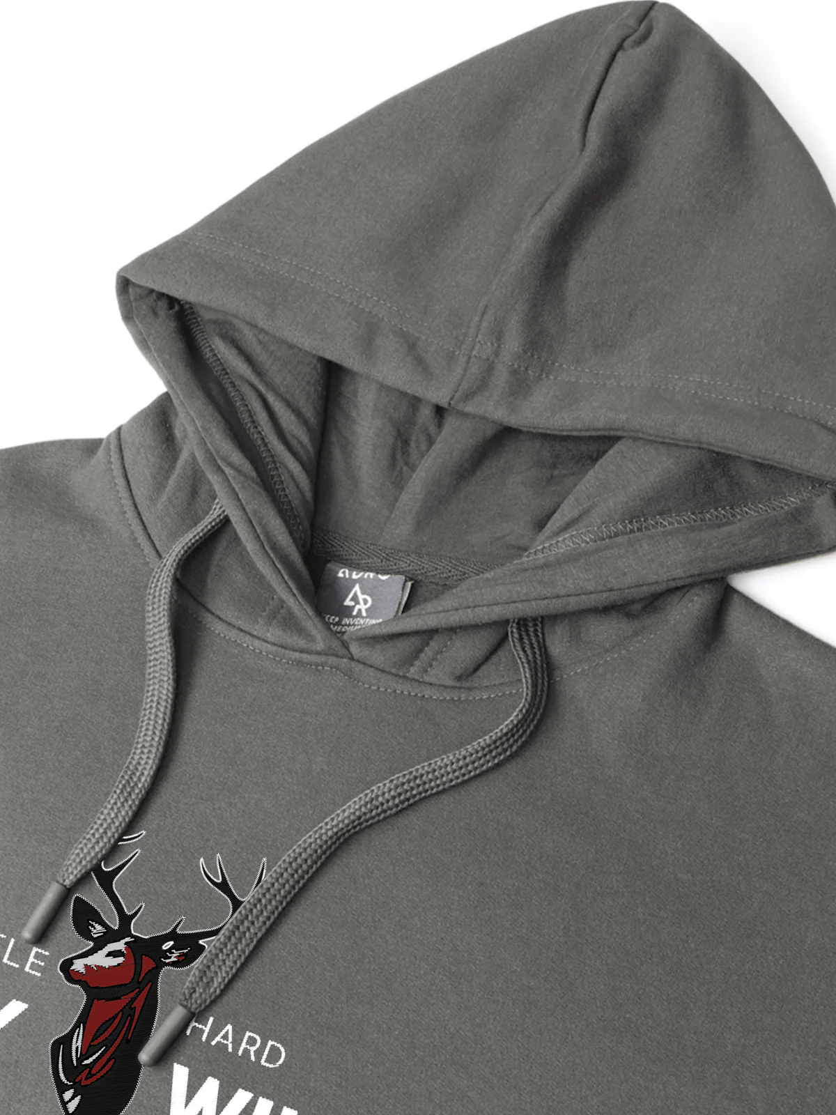 Men Grey Printed Hoodie - Image 5
