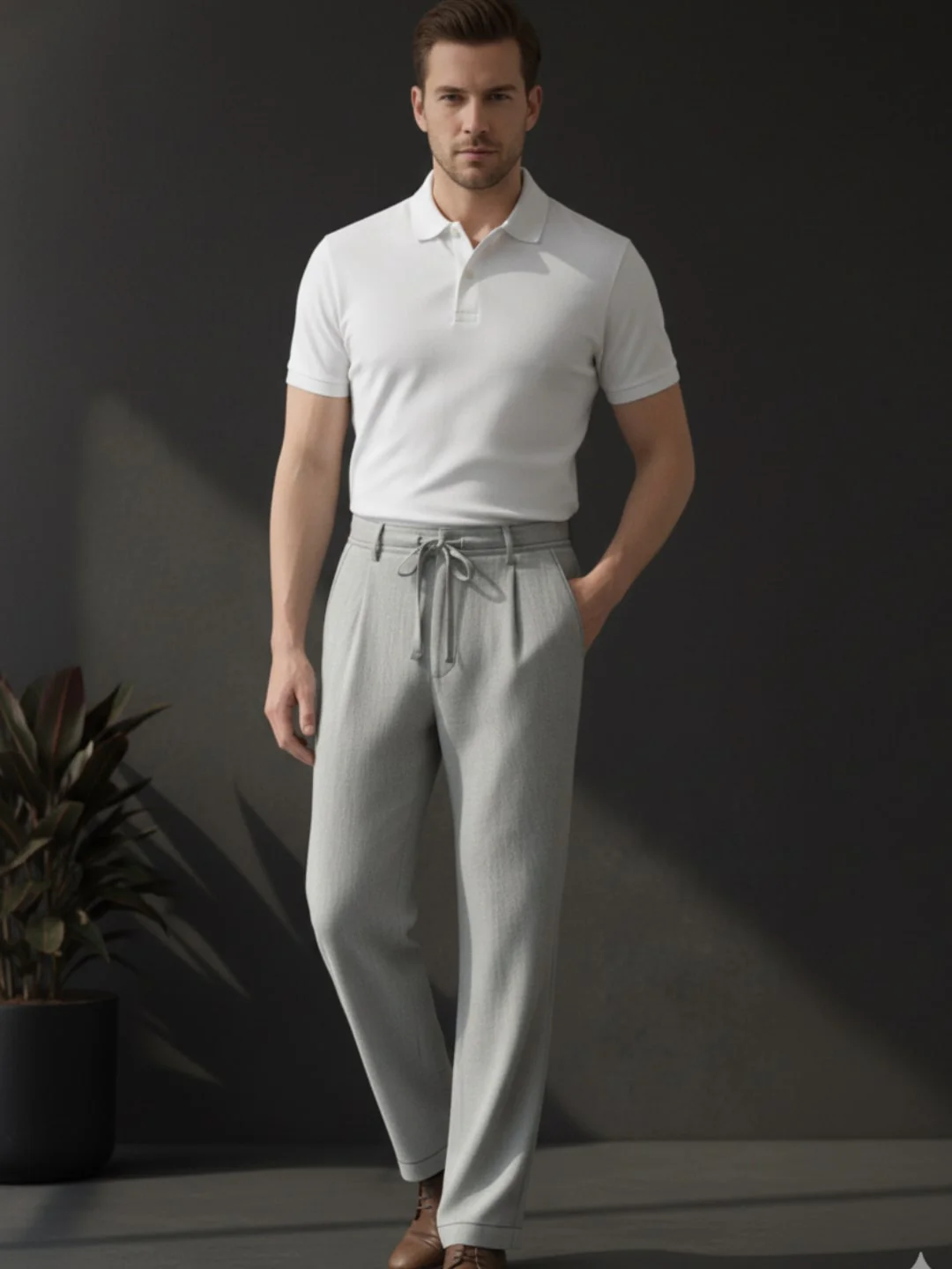 Men Grey Korean Pant - Image 3