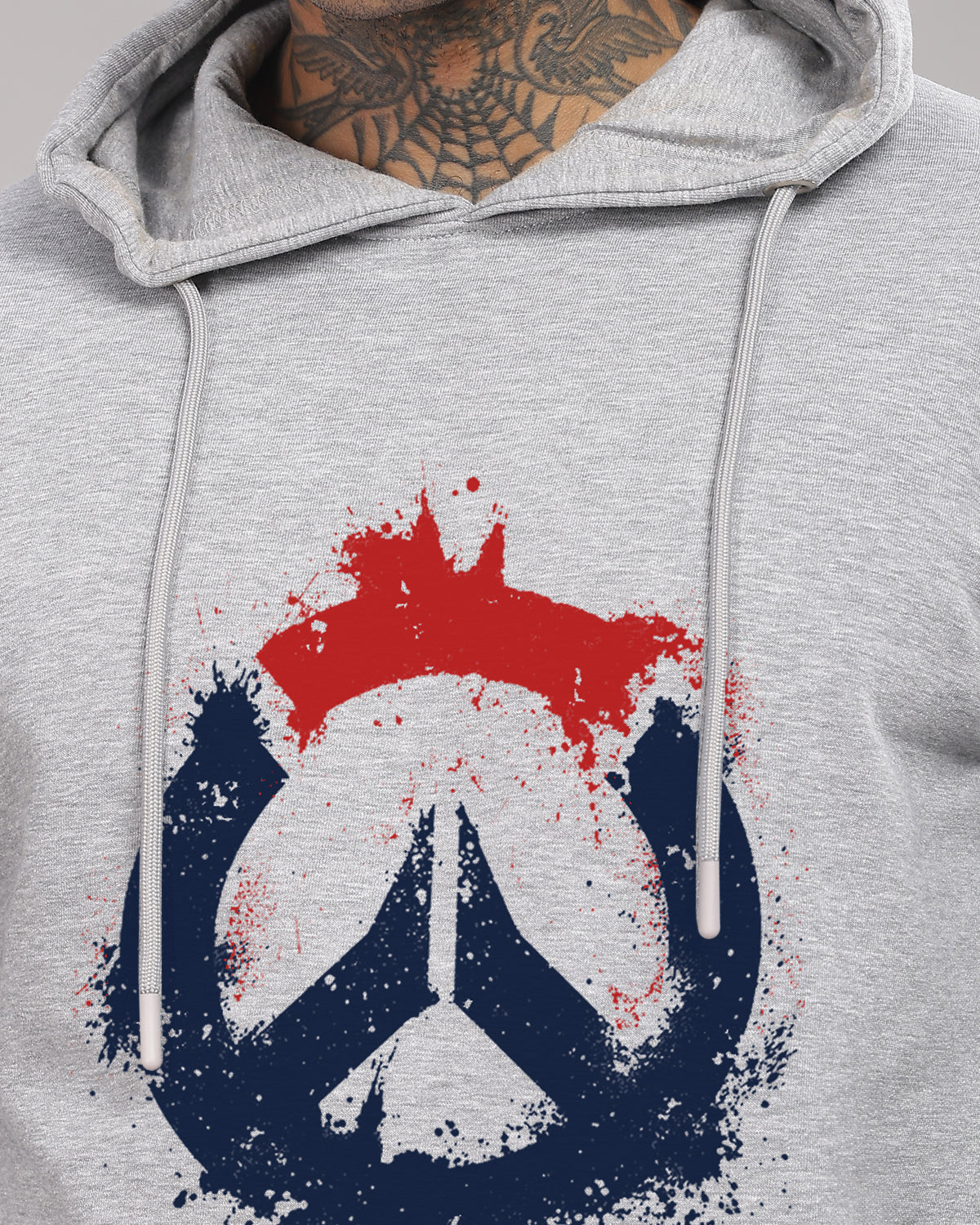 Men Grey Long Lasting Printed Hoodie - Image 2