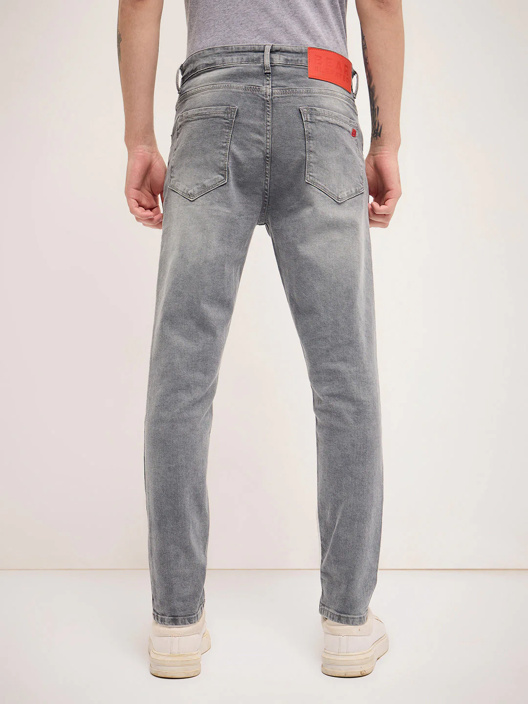 Men Grey Mid Rise Slim Fit Jean - Image 2