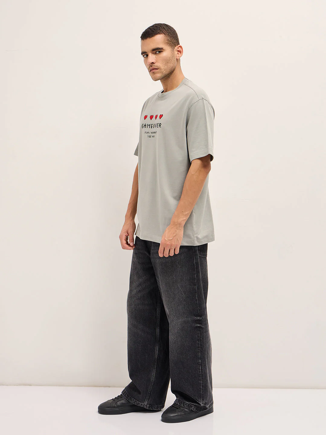 Men Grey Pixel Hearts - Image 3