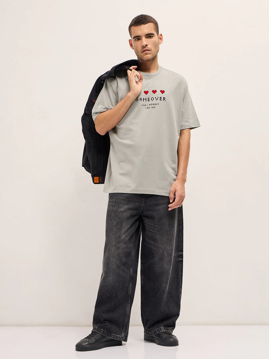 Men Grey Pixel Hearts - Image 4