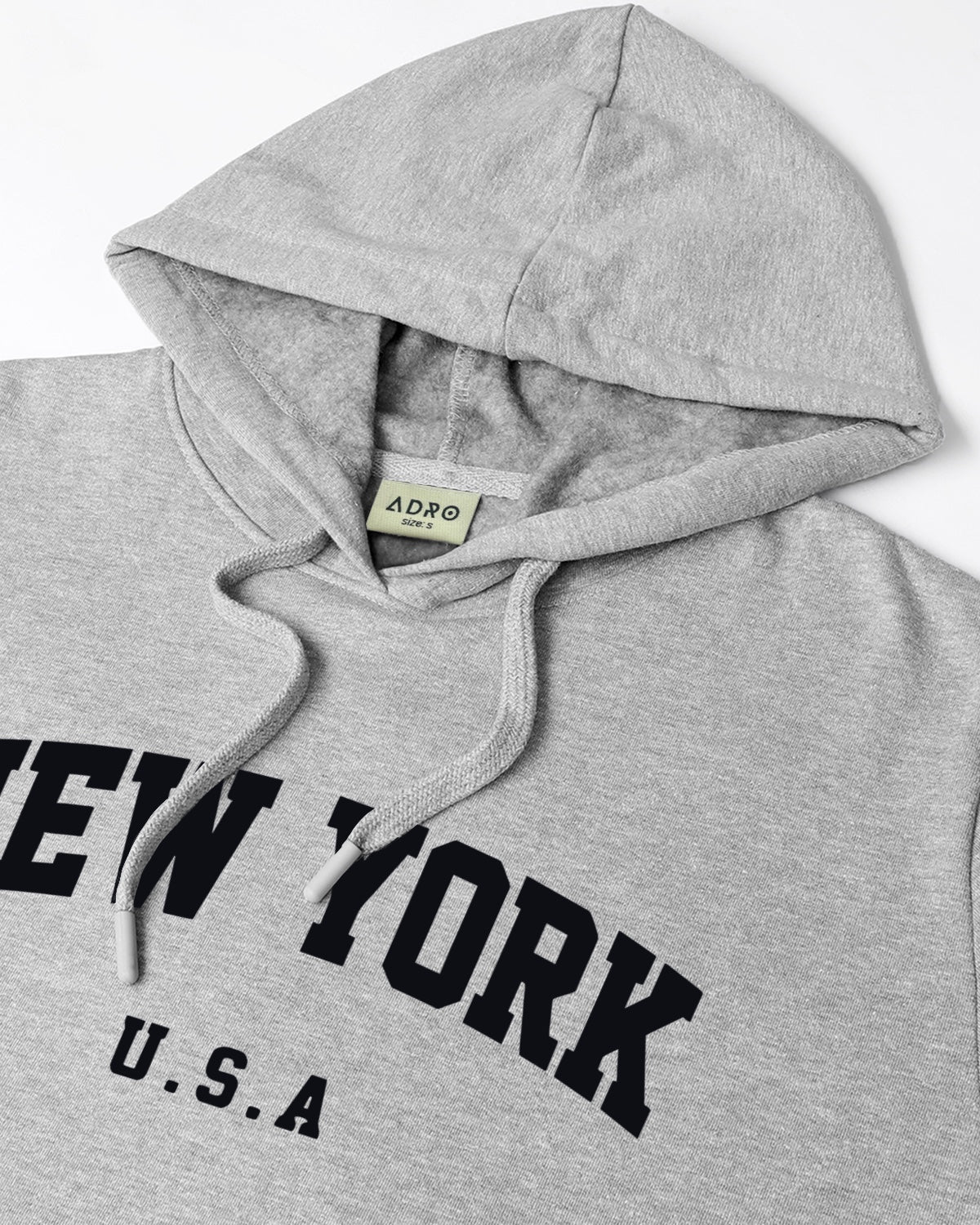 Men Grey Printed Cotton Hoodie - Image 5