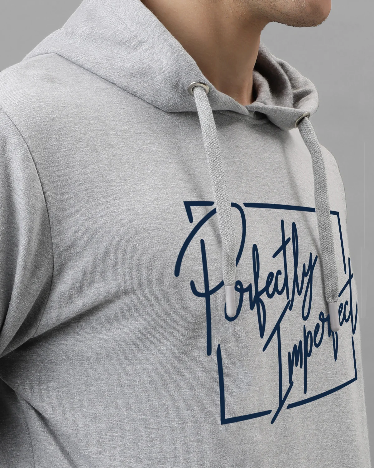 Men Grey Printed Hoodie - Image 5
