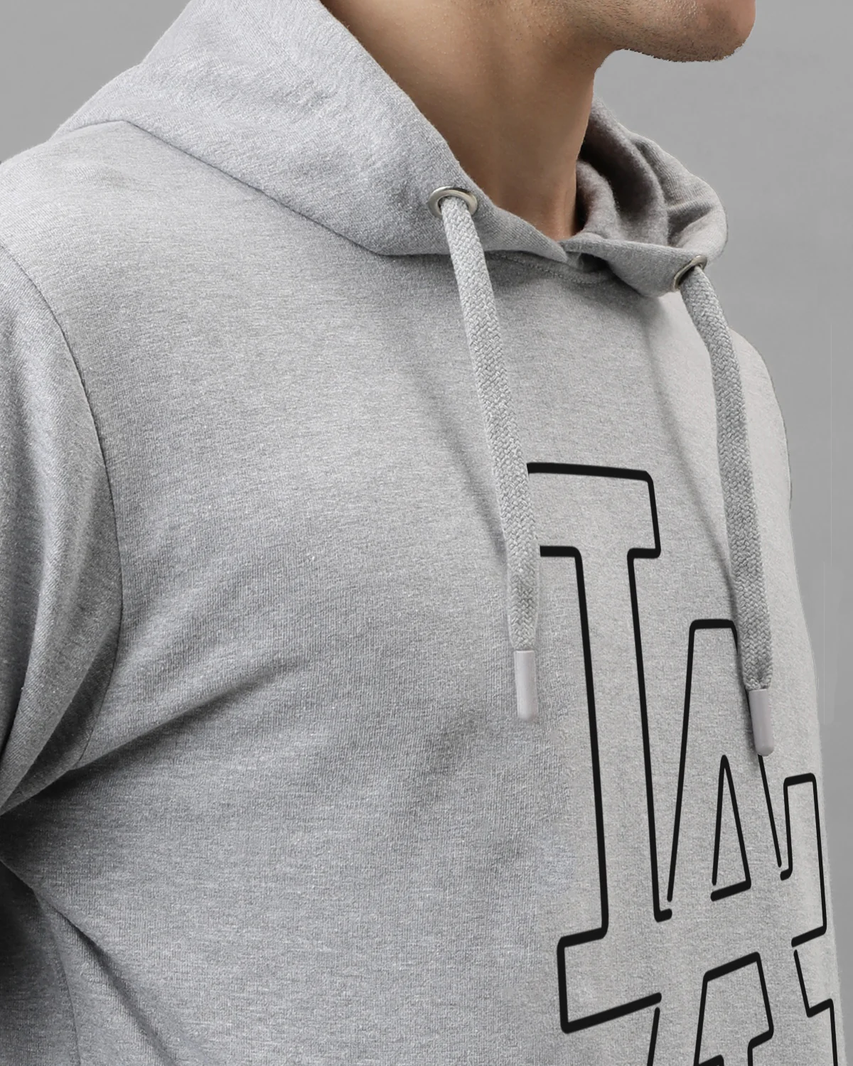 Men Grey Printed Hoodie - Image 4