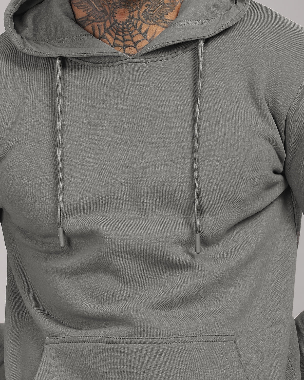 Men Grey Printed Hoodie - Image 4