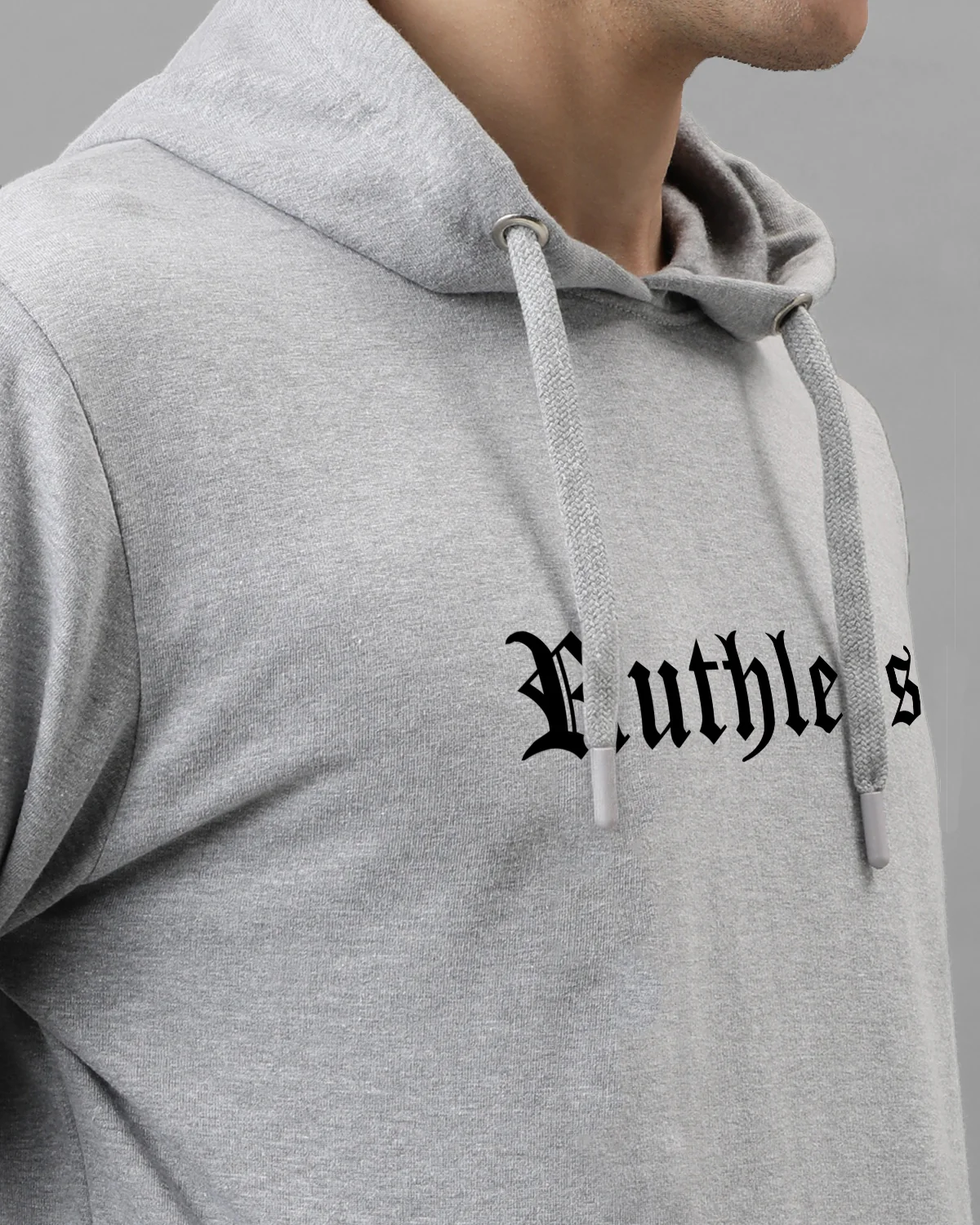 Men Grey Printed Hoodie - Image 5