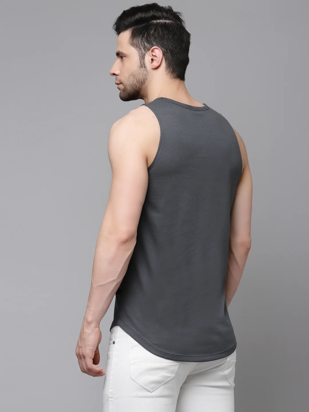 Men Grey Printed T-Shirt - Image 5