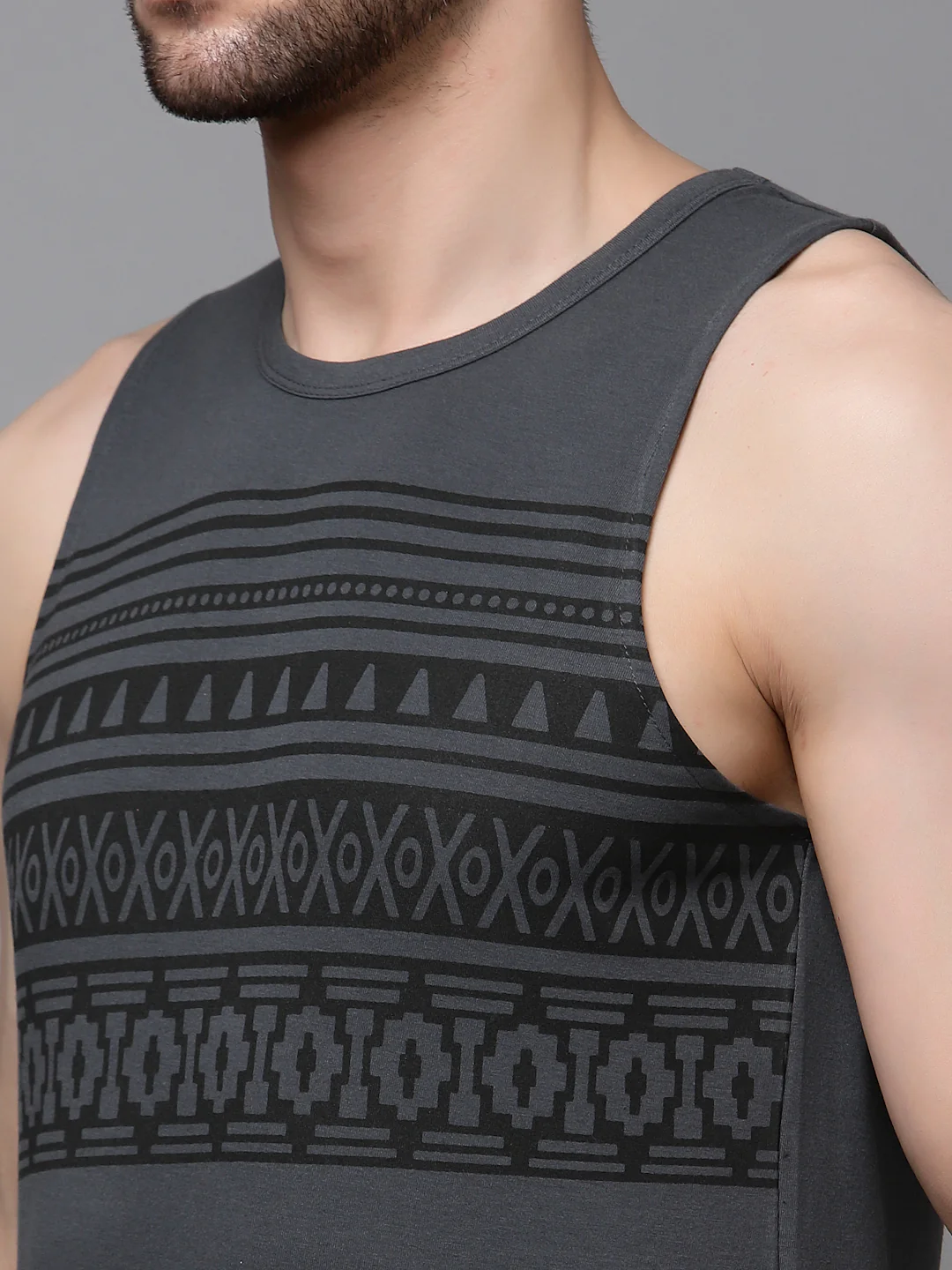Men Grey Printed T-Shirt - Image 6
