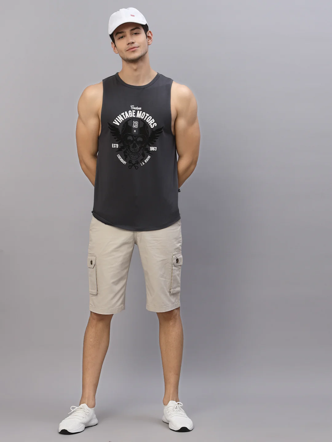 Men Grey Printed T-Shirt - Image 2