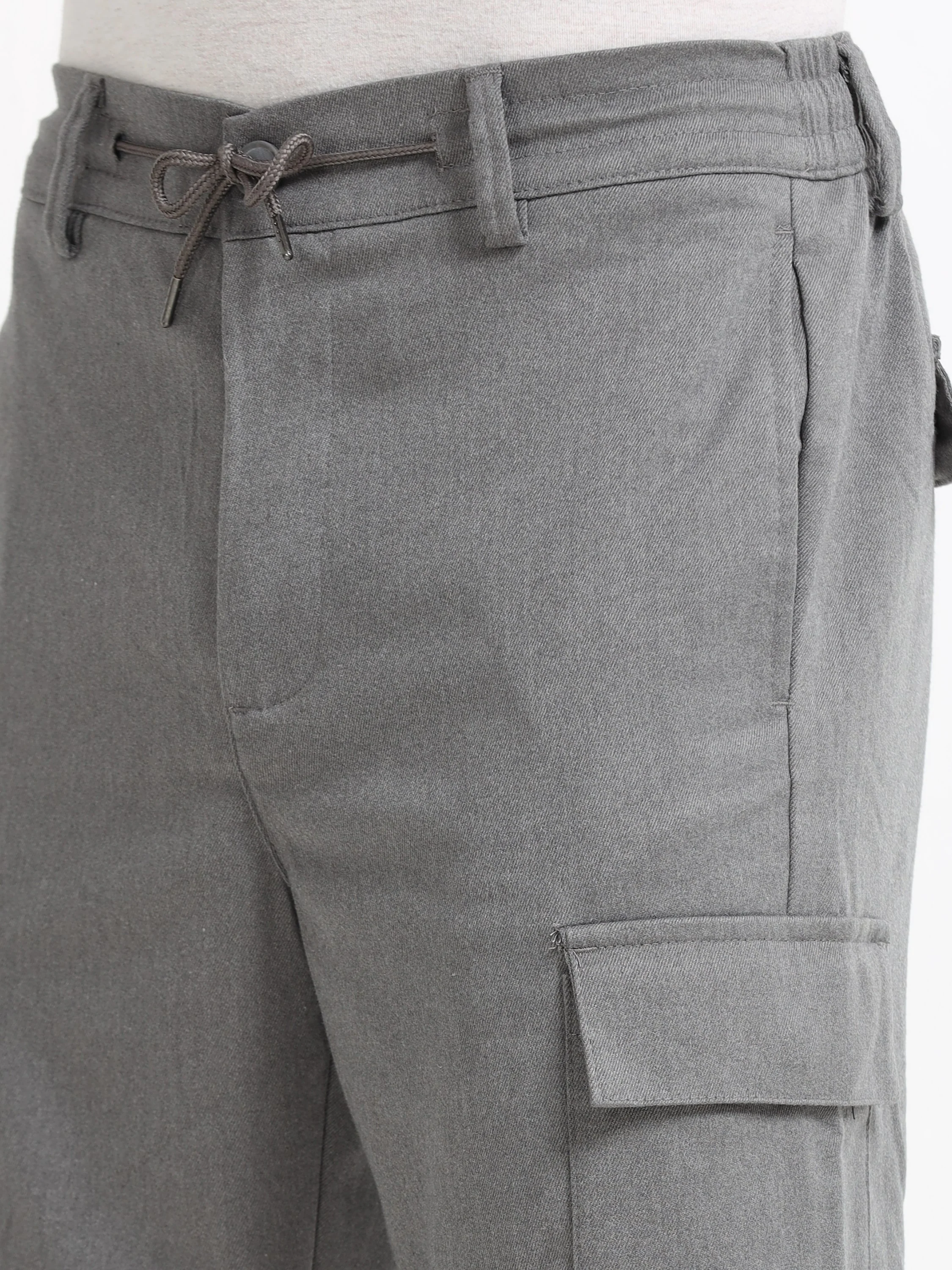 Men Grey Cargo Pants - Image 6