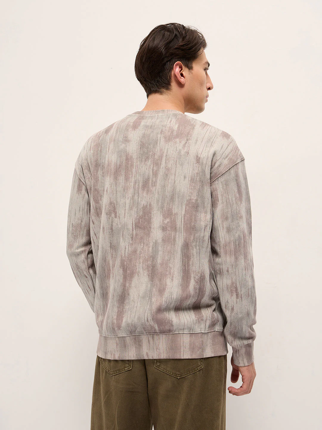 Men Grey Regular Fit Crew Neck T-Shirt - Image 2