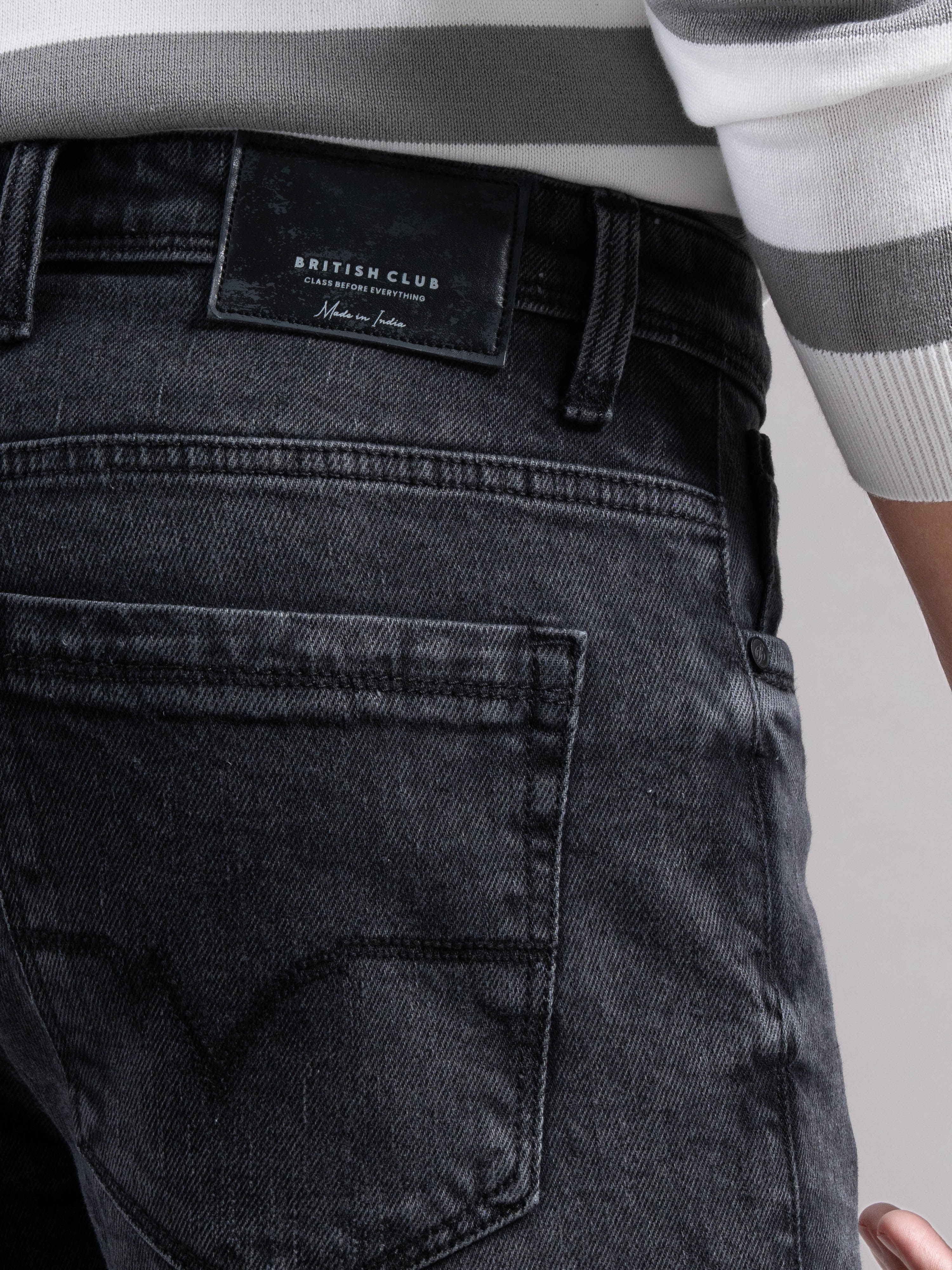 Men Grey Regular Fit Jeans - Image 4