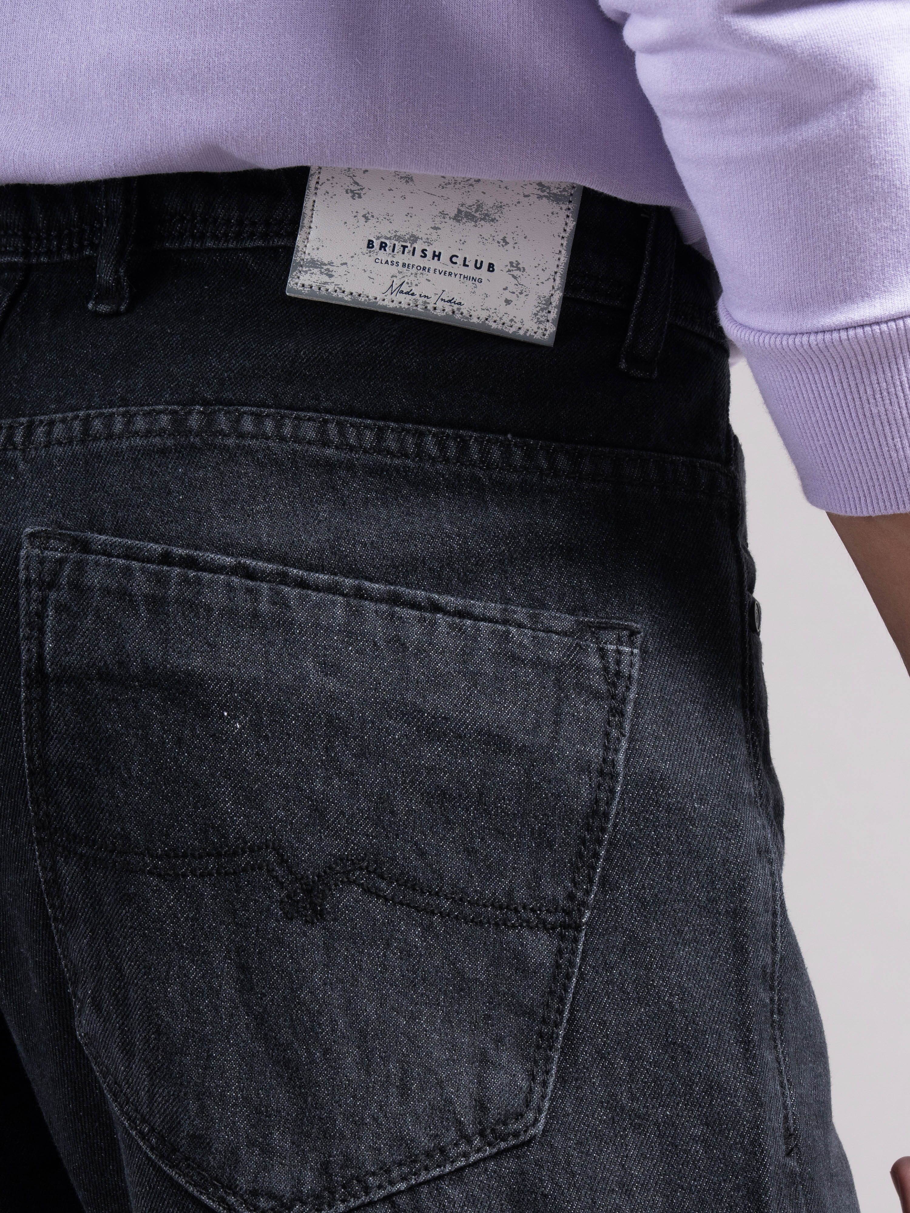 Men Grey Regular Fit Jeans - Image 4