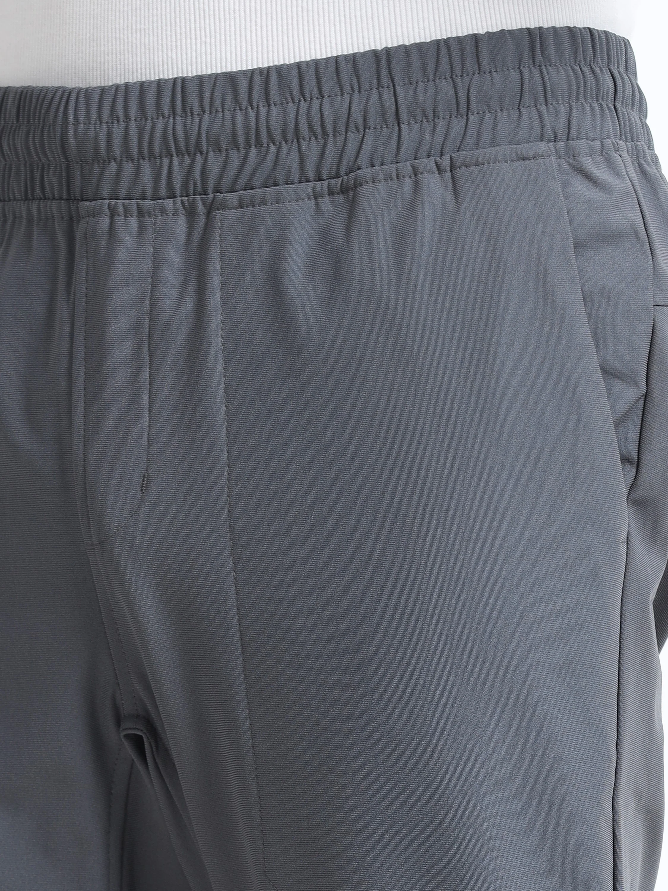 Men Grey Regular Fit Joggers - Image 4