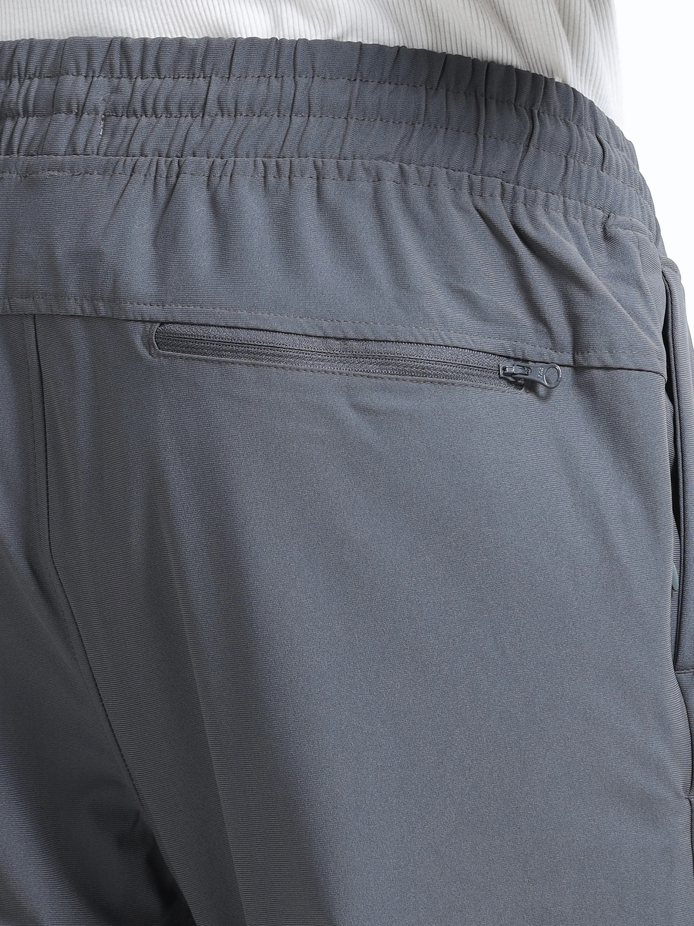 Men Grey Regular Fit Joggers - Image 5