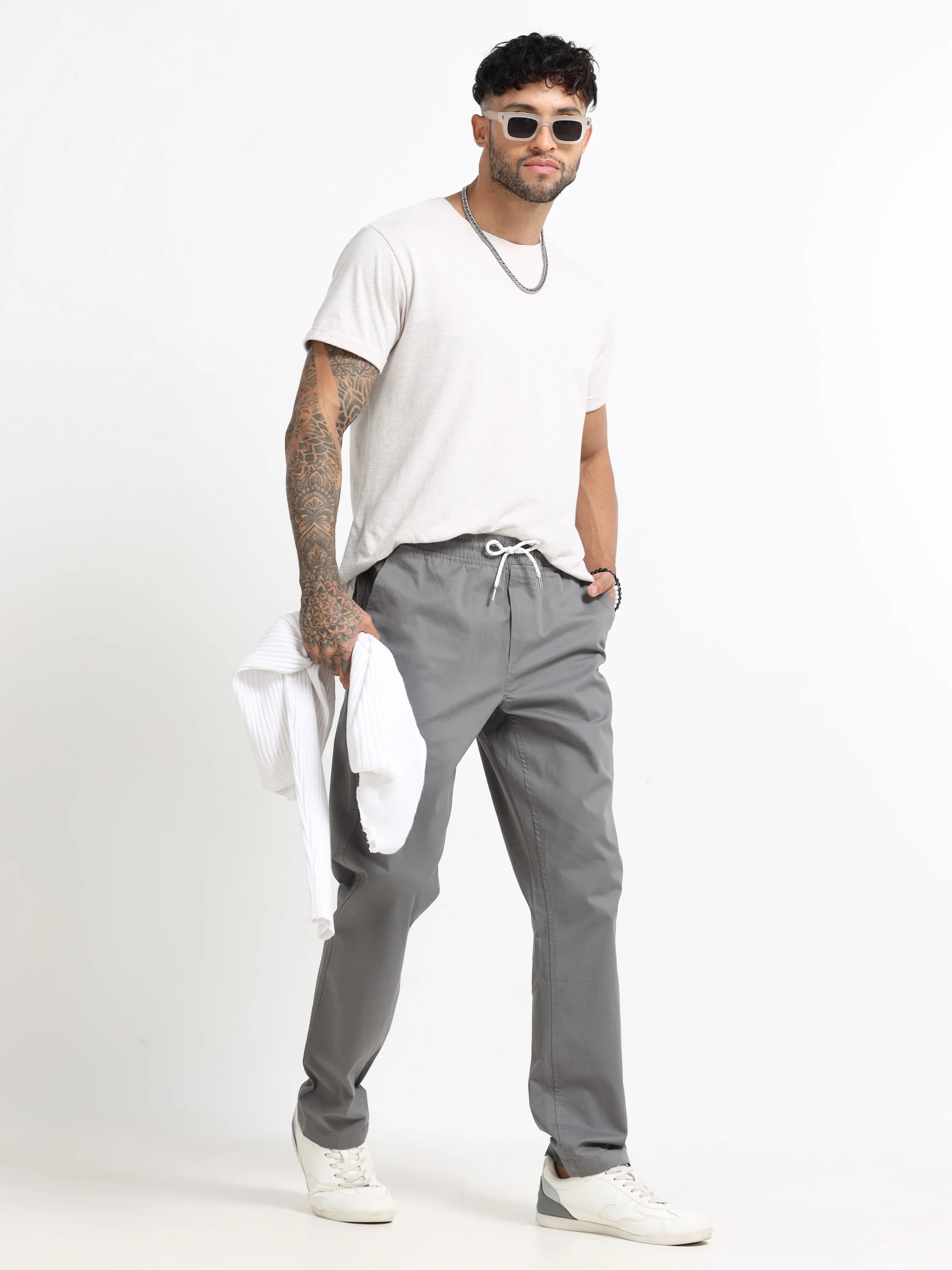 Men Grey Lounge Pants - Image 2