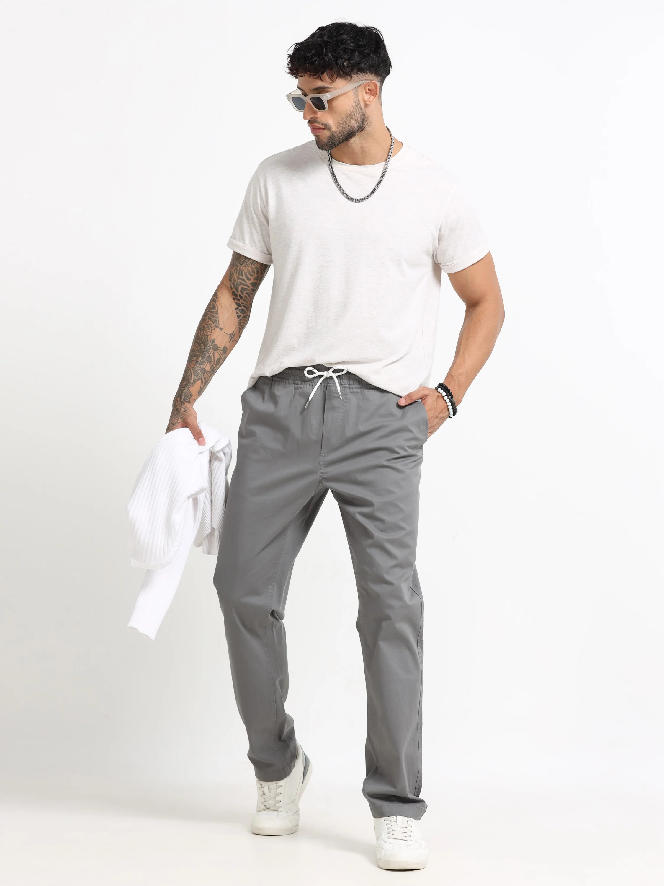 Men Grey Lounge Pants - Image 8