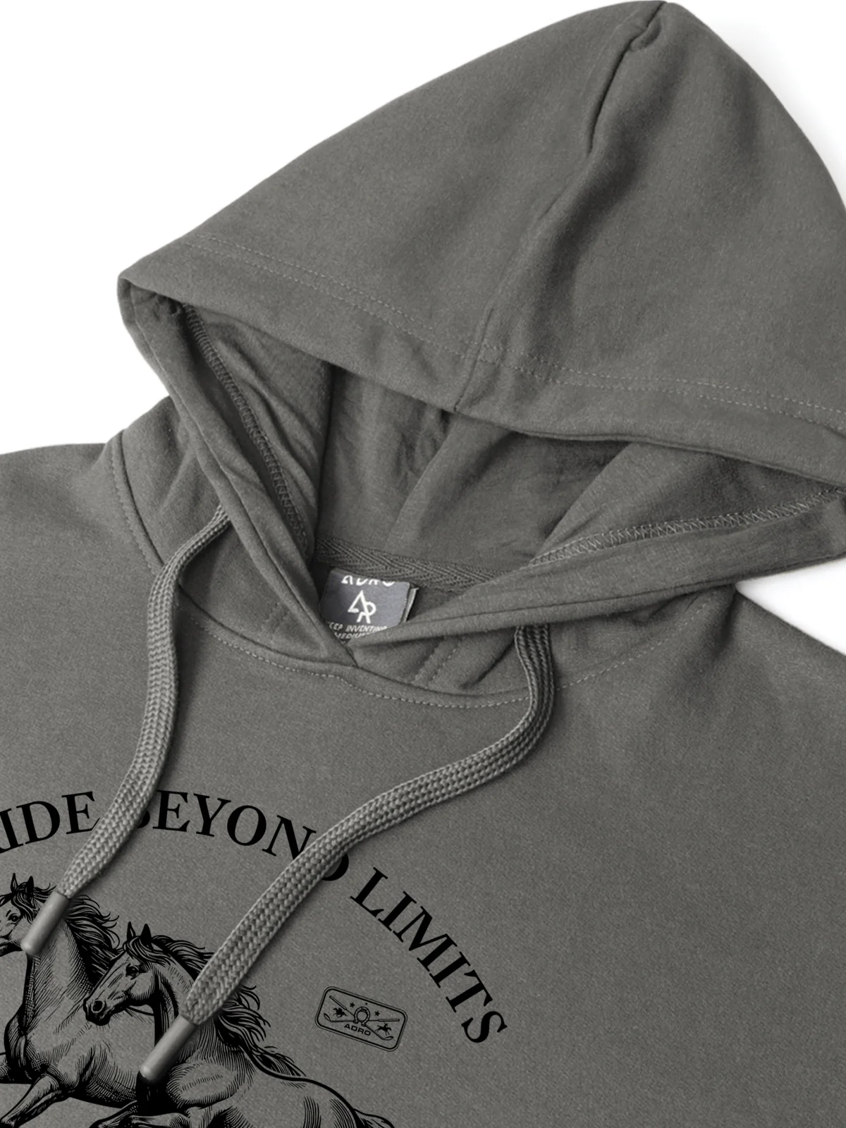 Men Grey Printed Hoodie - Image 5